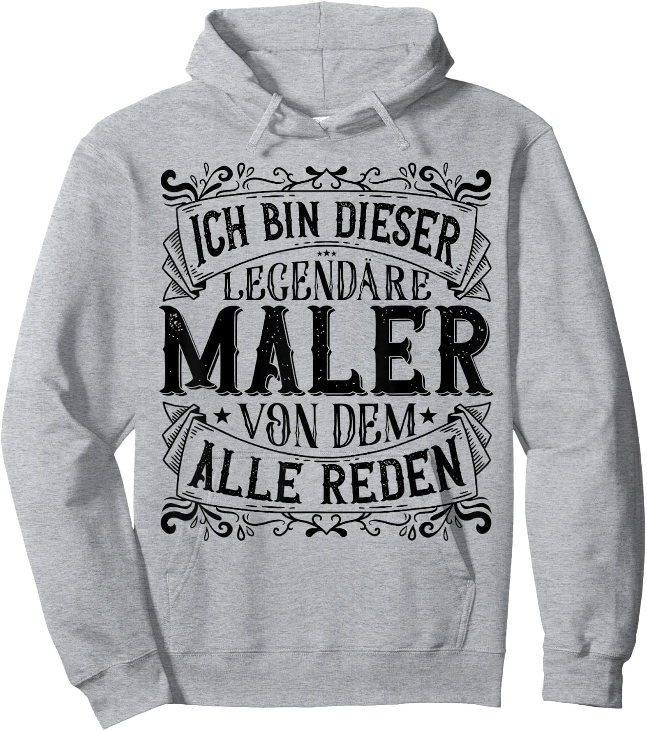 Men's Legendary Painter & Lacquer | Work & Work | Painter , White Hoodie - Hoodie | Ash