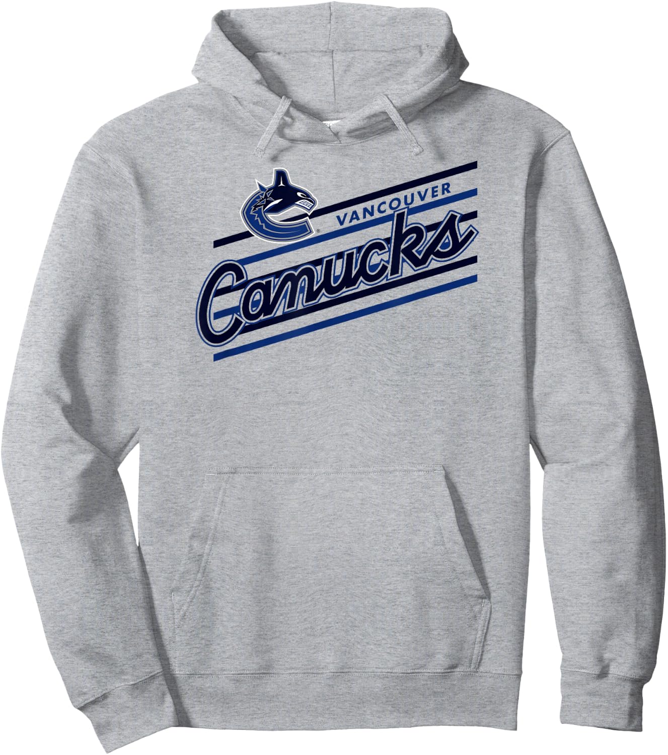 Vancouver Canucks Retro Performer Gray Officially Licensed Hoodie - Hoodie | Ash