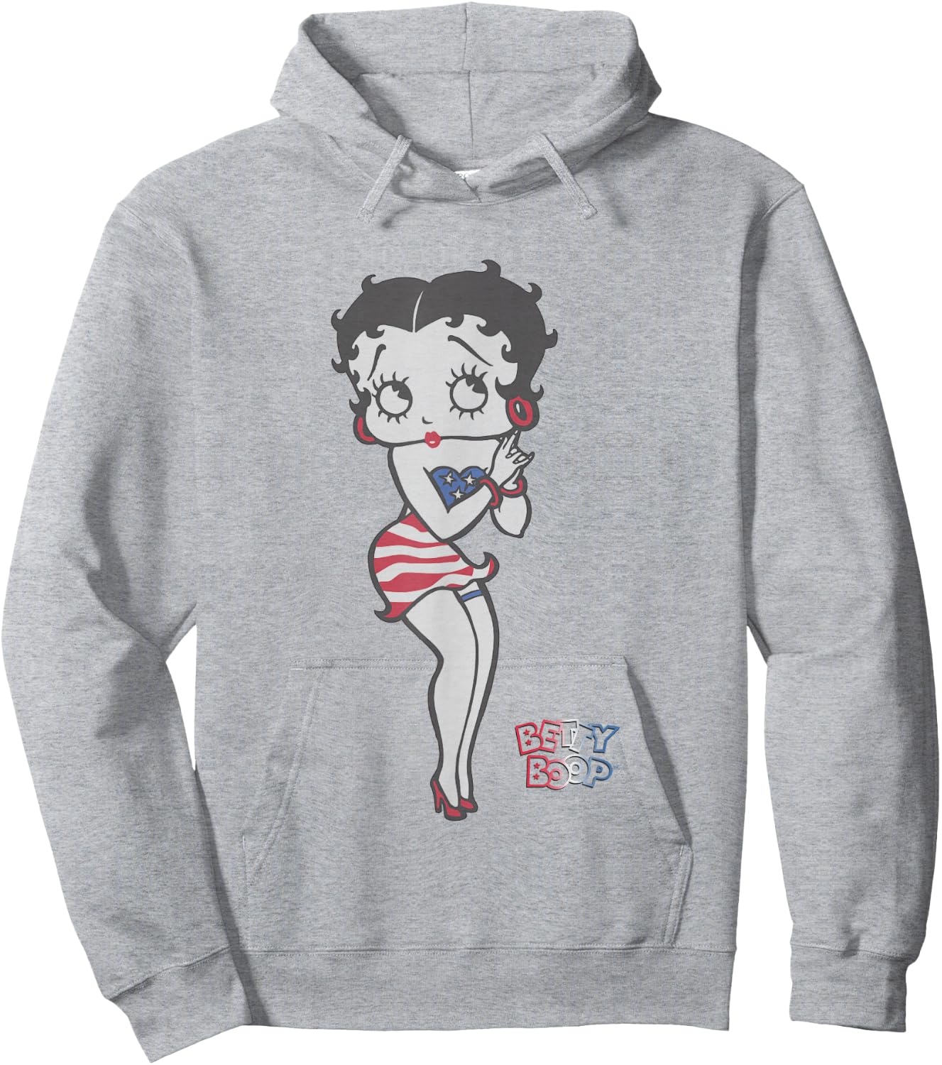 Betty Boop 4th Of July Red White & Betty Hoodie - Hoodie | Ash