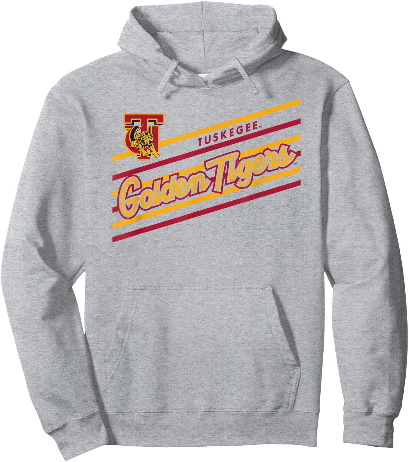 Tuskegee Golden Tigers Retro Performer Gray Hoodie - Hoodie | Ash