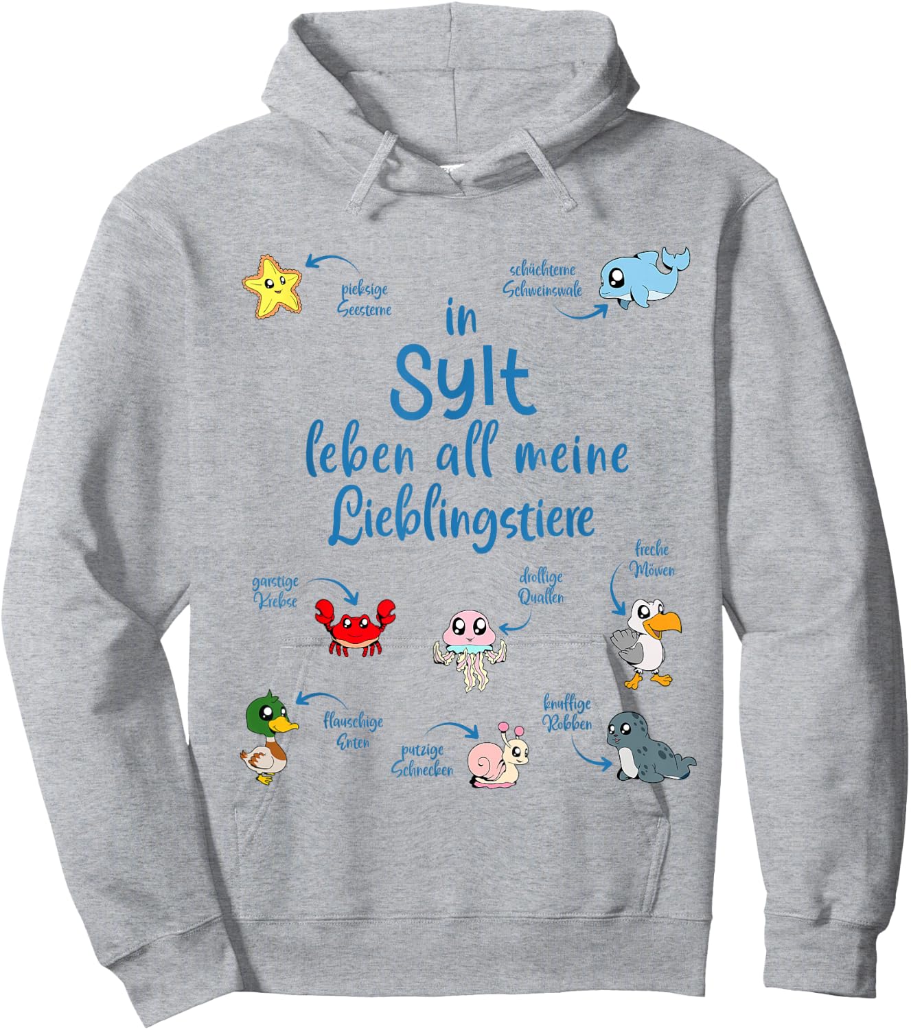 Meine Lieblingstiere in Sylt Hoodie - Hoodie | Ash