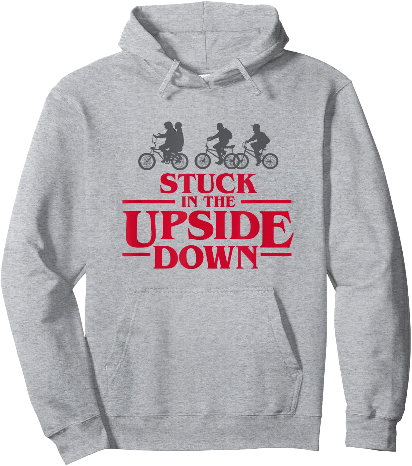 Stranger Things Stuck In The Upside Down Red Letter Logo Hoodie - Hoodie | Ash