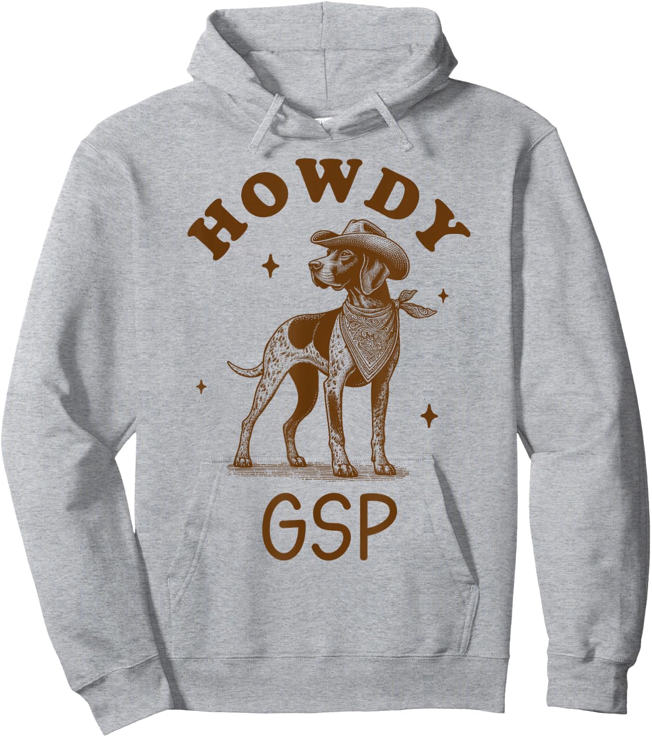 German Shorthaired Pointer Lover Pointer Western Howdy GSP Hoodie - Hoodie | Ash