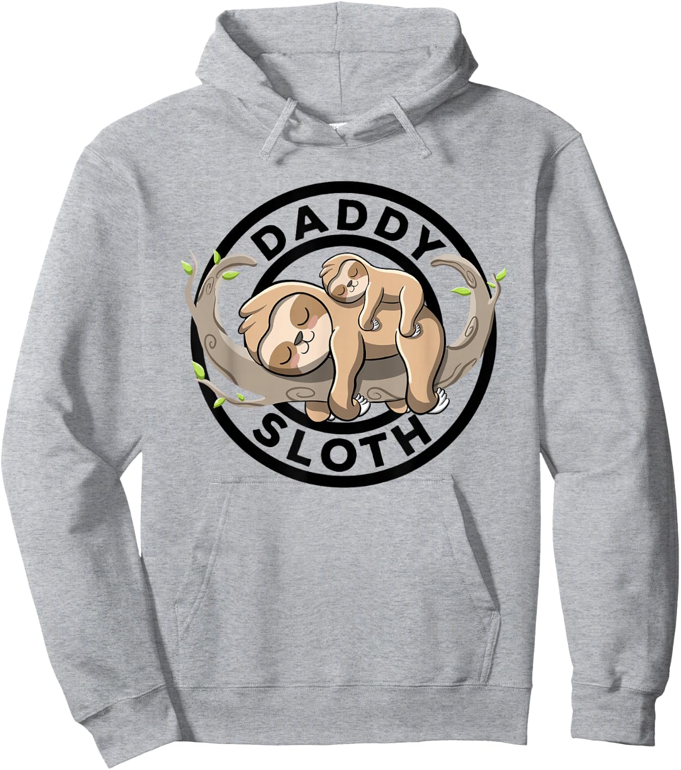Daddy Sloth Dad Sloth Family Matching Sloth Lover Cute Sloth Hoodie - Hoodie | Ash