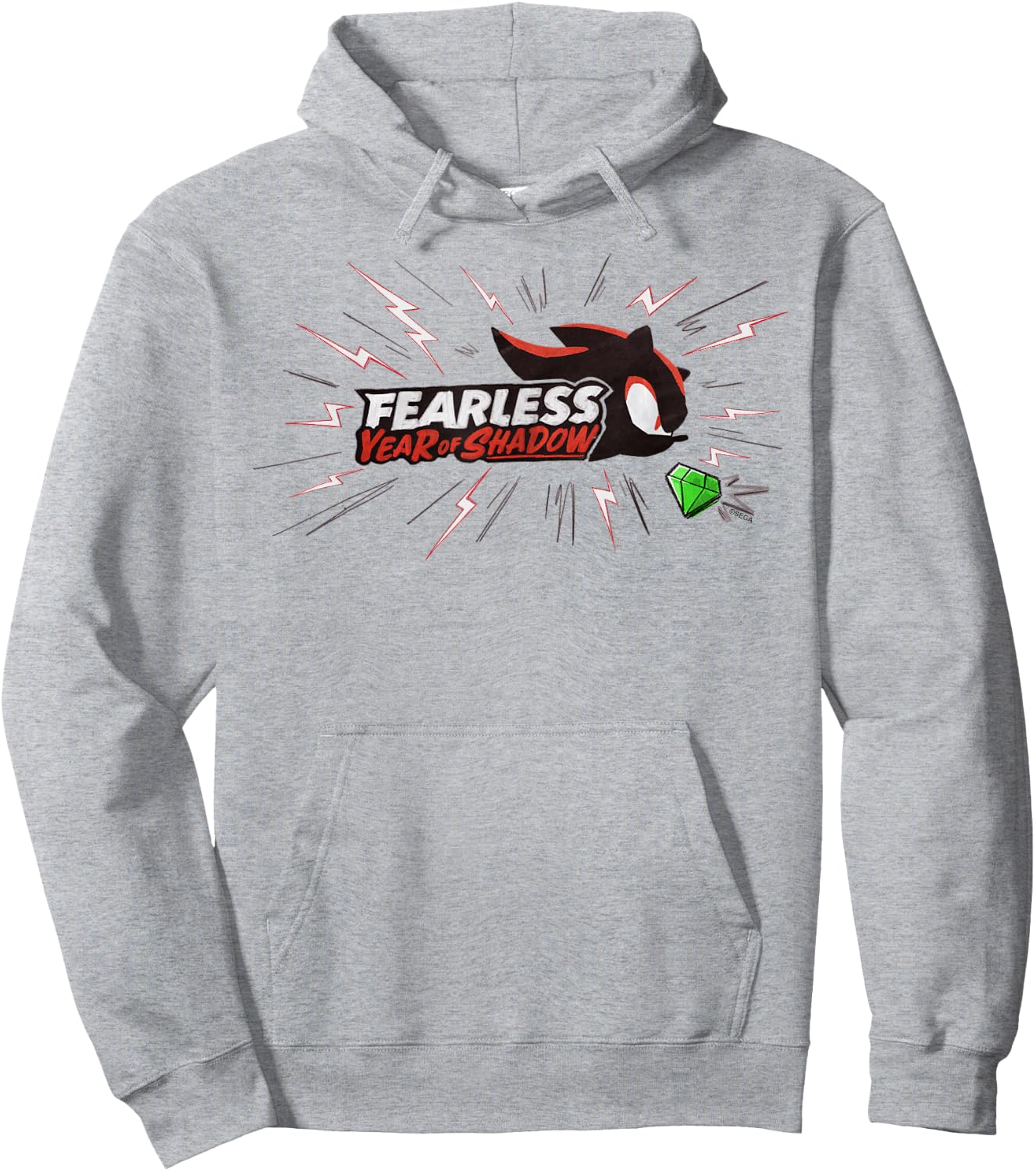Sonic The Hedgehog, Fearless: Year of Shadow sketchpad Logo Hoodie - Hoodie | Ash