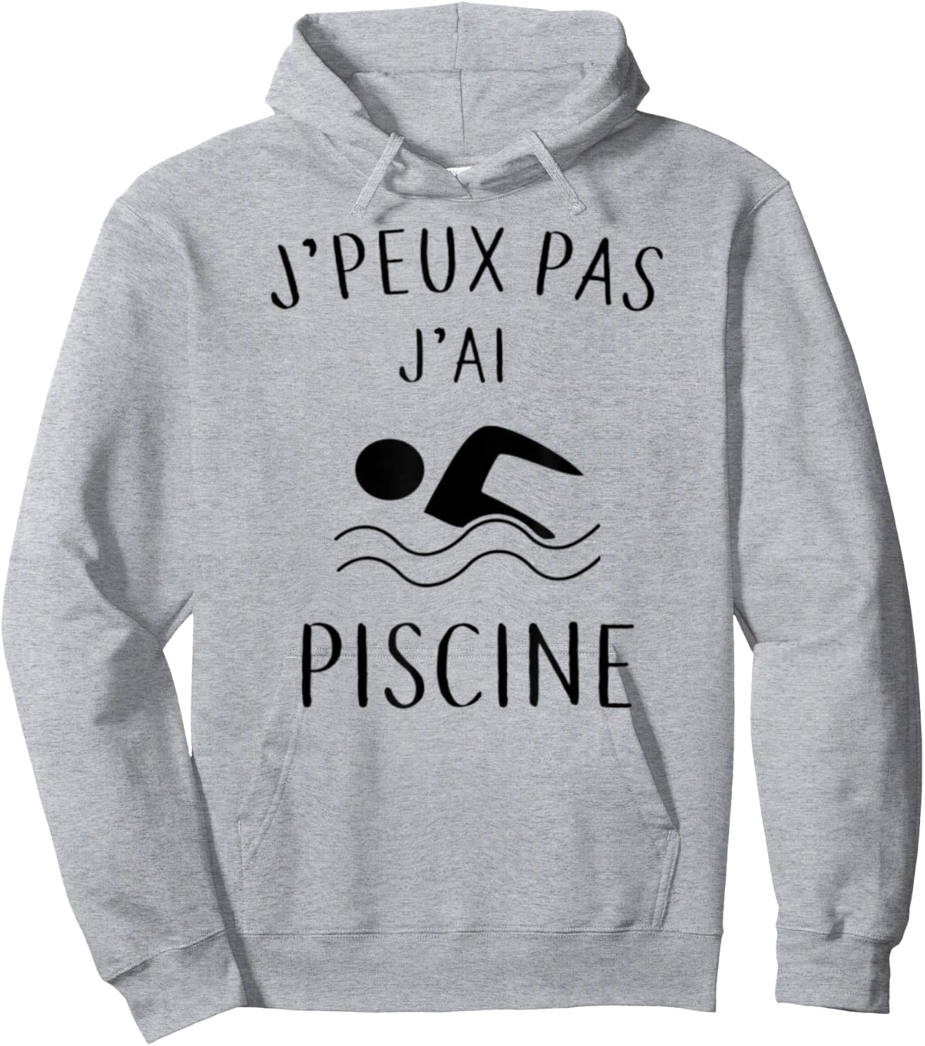 Je peux pas j'ai piscine - Funny Swimming Gift , white, S Hoodie - Hoodie | Ash
