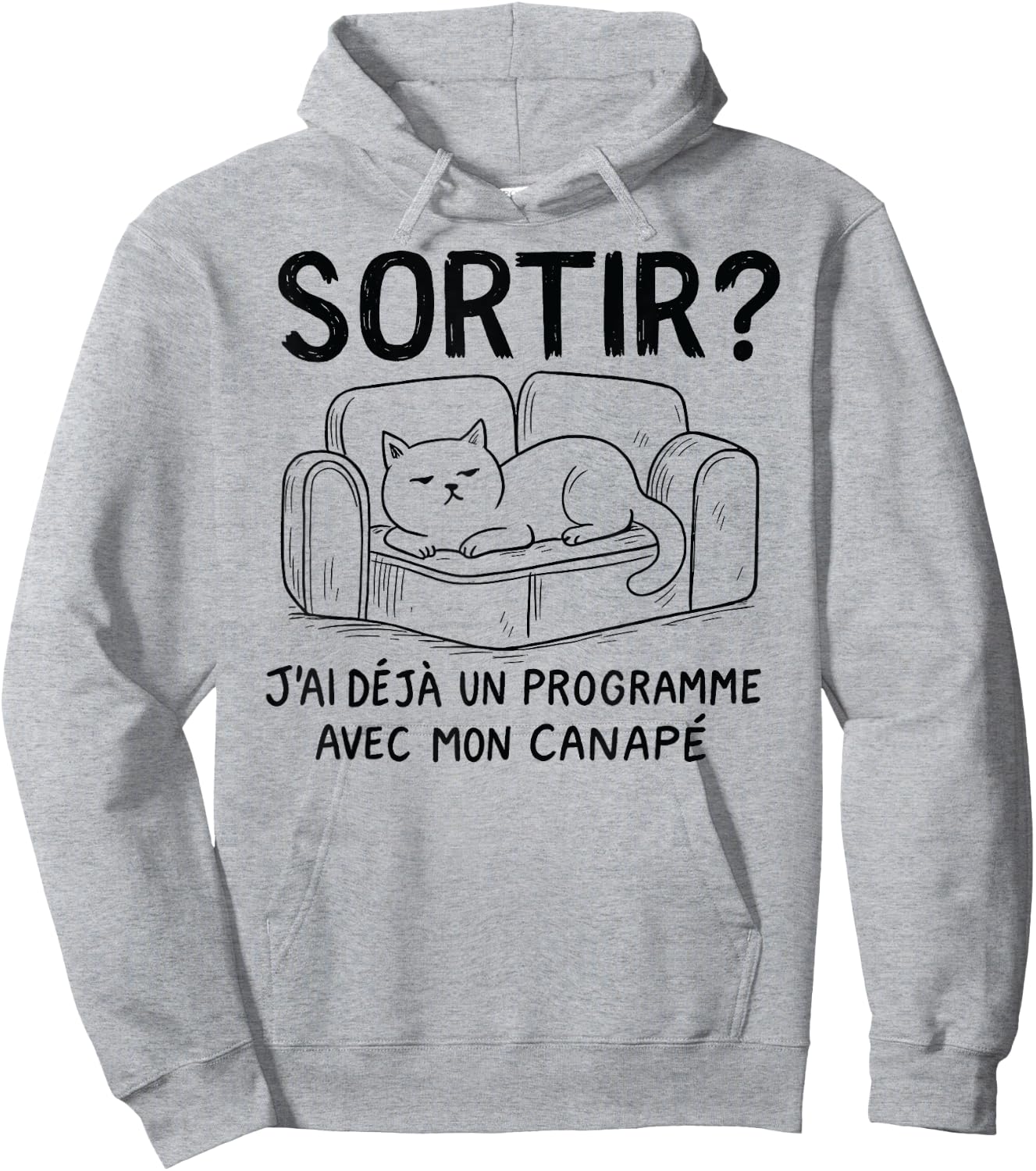 Sortir ? J’ai déjà un programme avec mon canapé sieste Drôle Hoodie - Hoodie | Ash