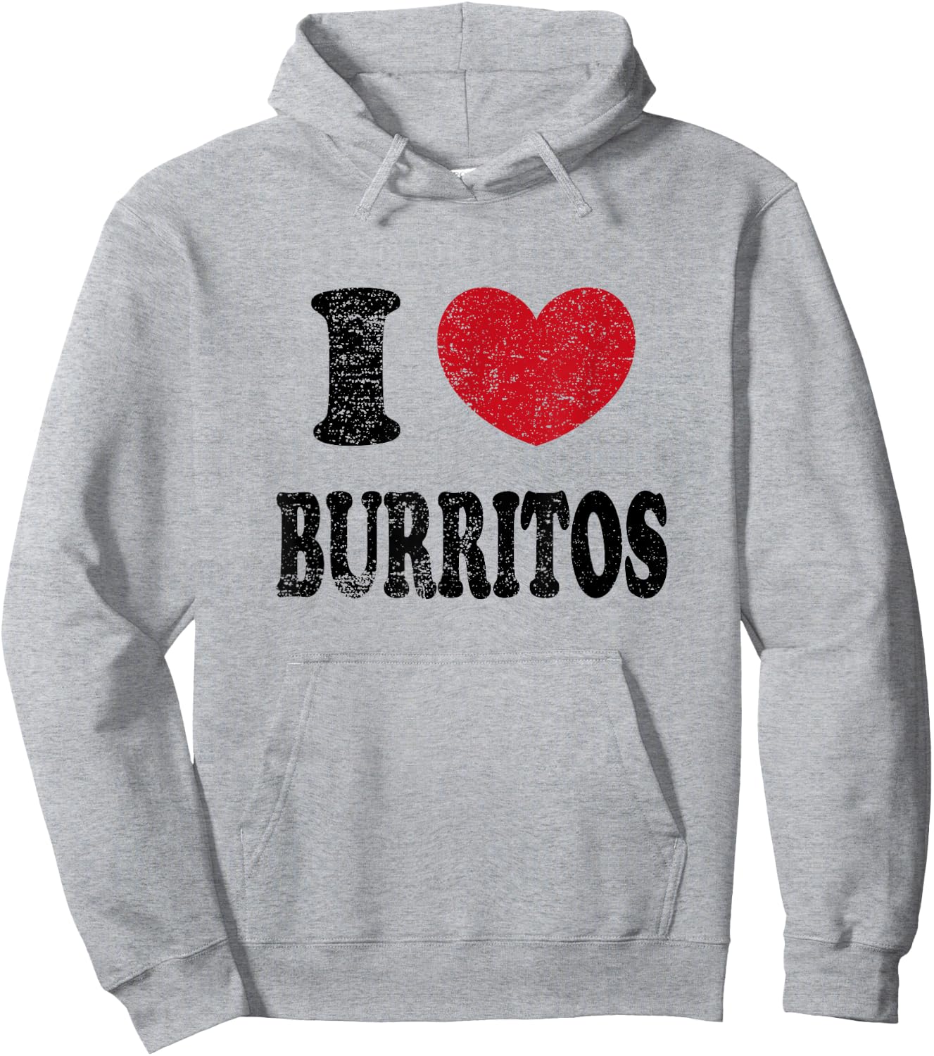 Vintage I Love Burritos Hoodie - Hoodie | Ash