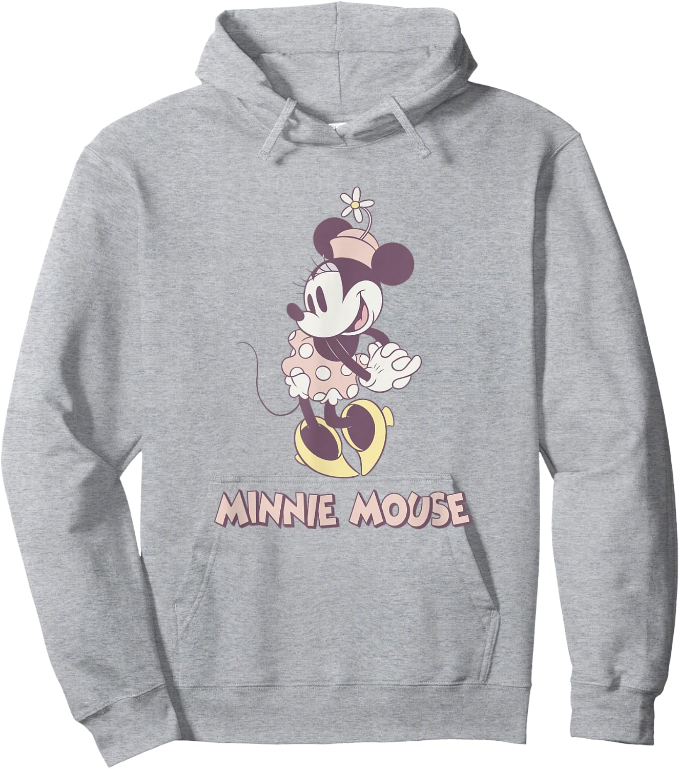 Disney Minnie Mouse Cute Pose Vintage Portrait Hoodie - Hoodie | Ash