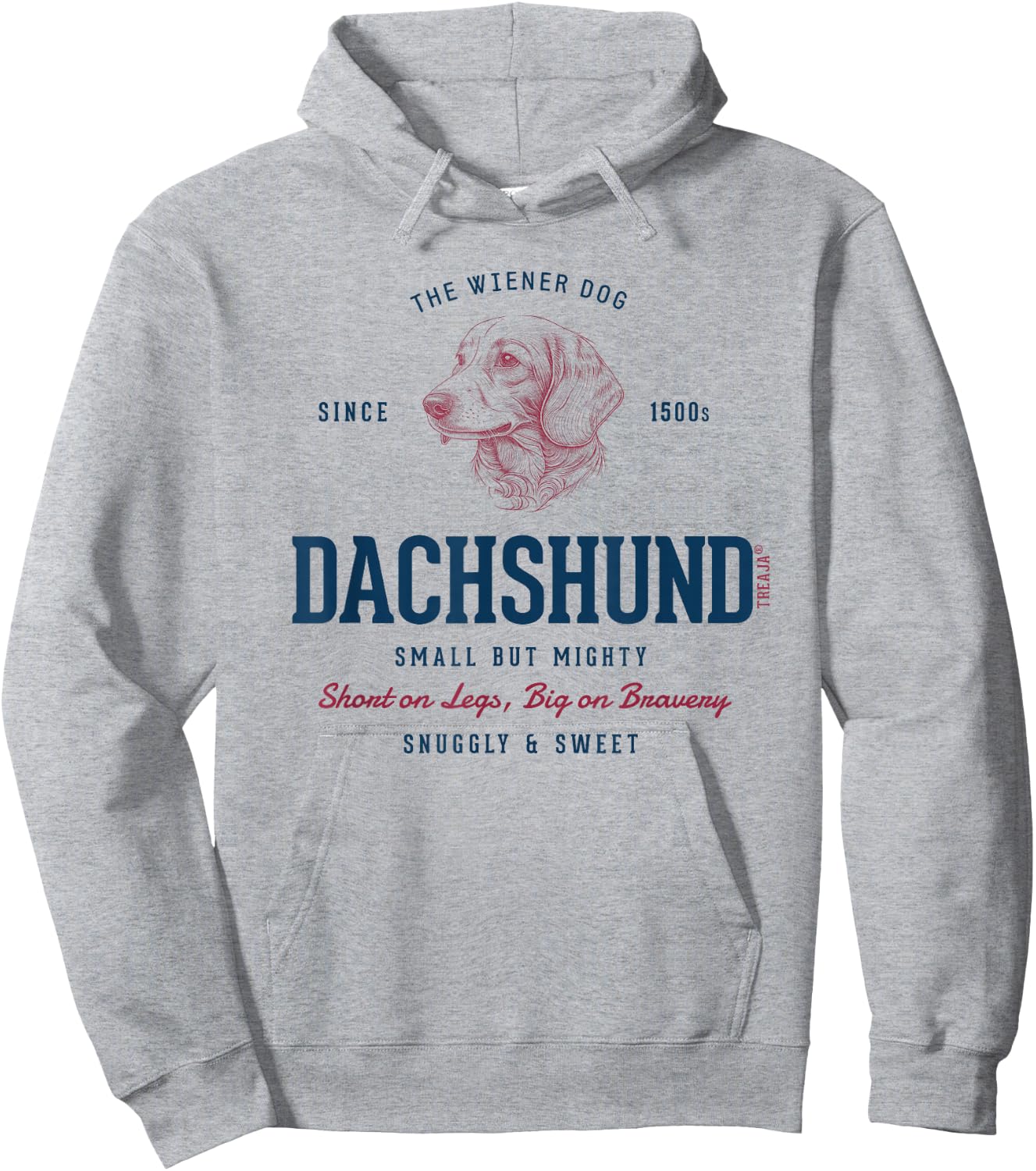 Retro Styled Vintage Dachshund Hoodie - Hoodie | Ash