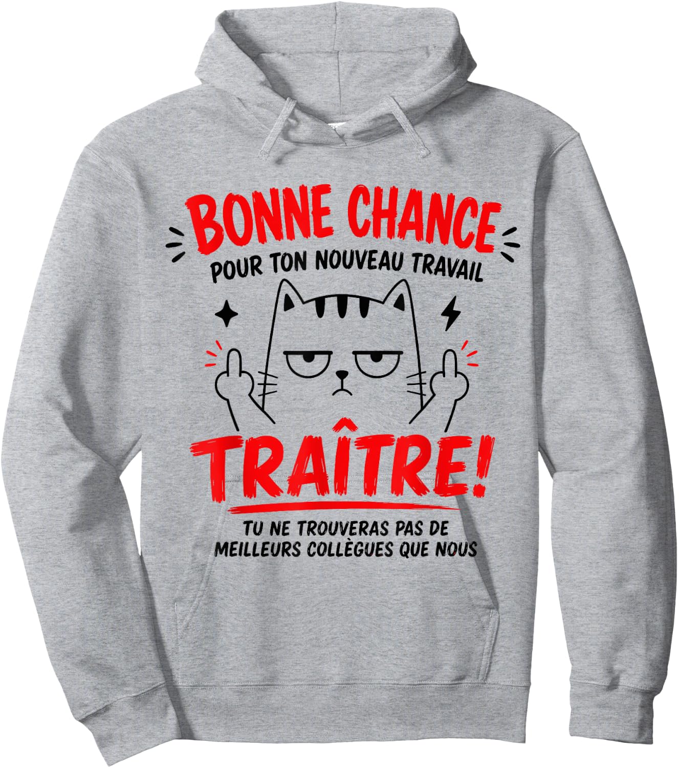 Bonne Chance Nouveau Travail Traître Humour départ Collègue Hoodie - Hoodie | Ash