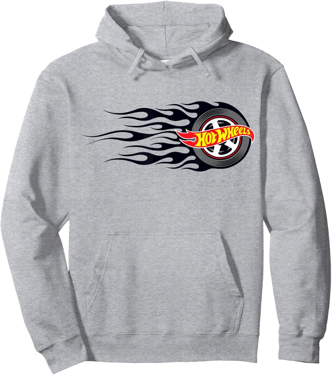 Hot Wheels Flaming Tire Hoodie - Hoodie | Ash