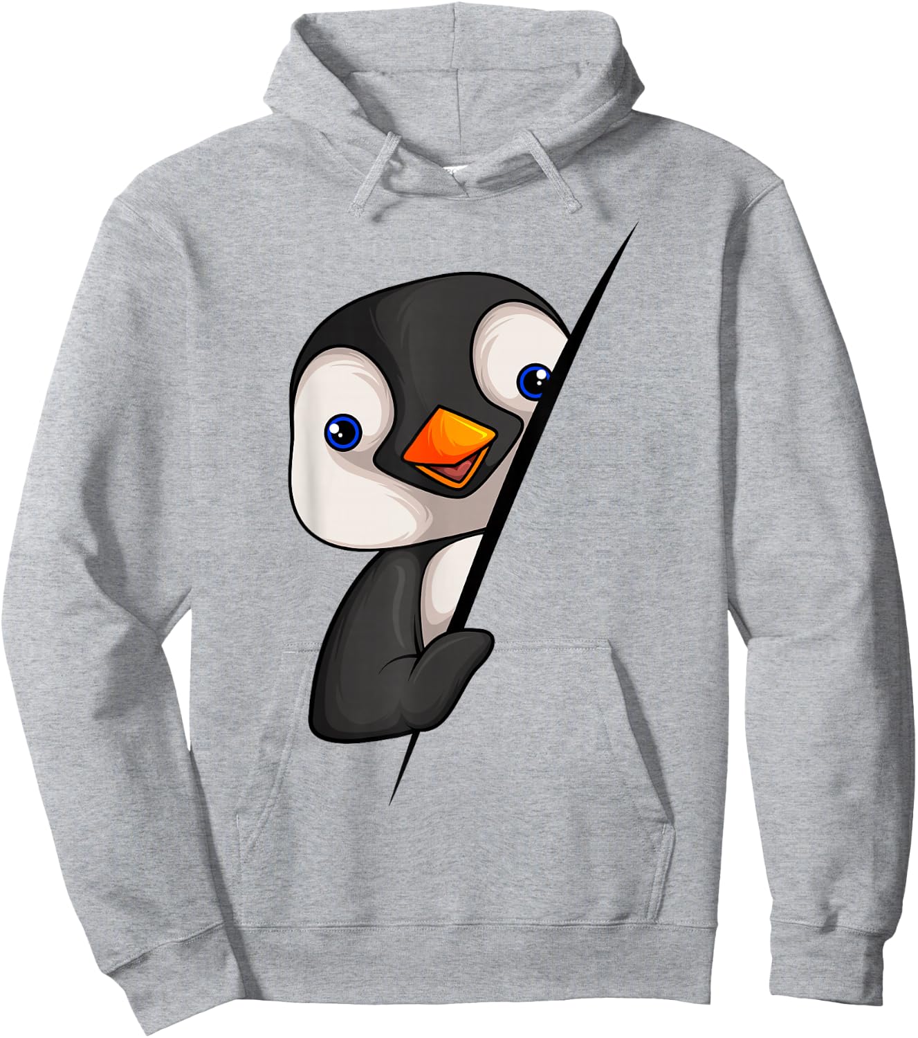 Pinguin Mädchen Jungen Kinder Damen Penguin Hoodie - Hoodie | Ash