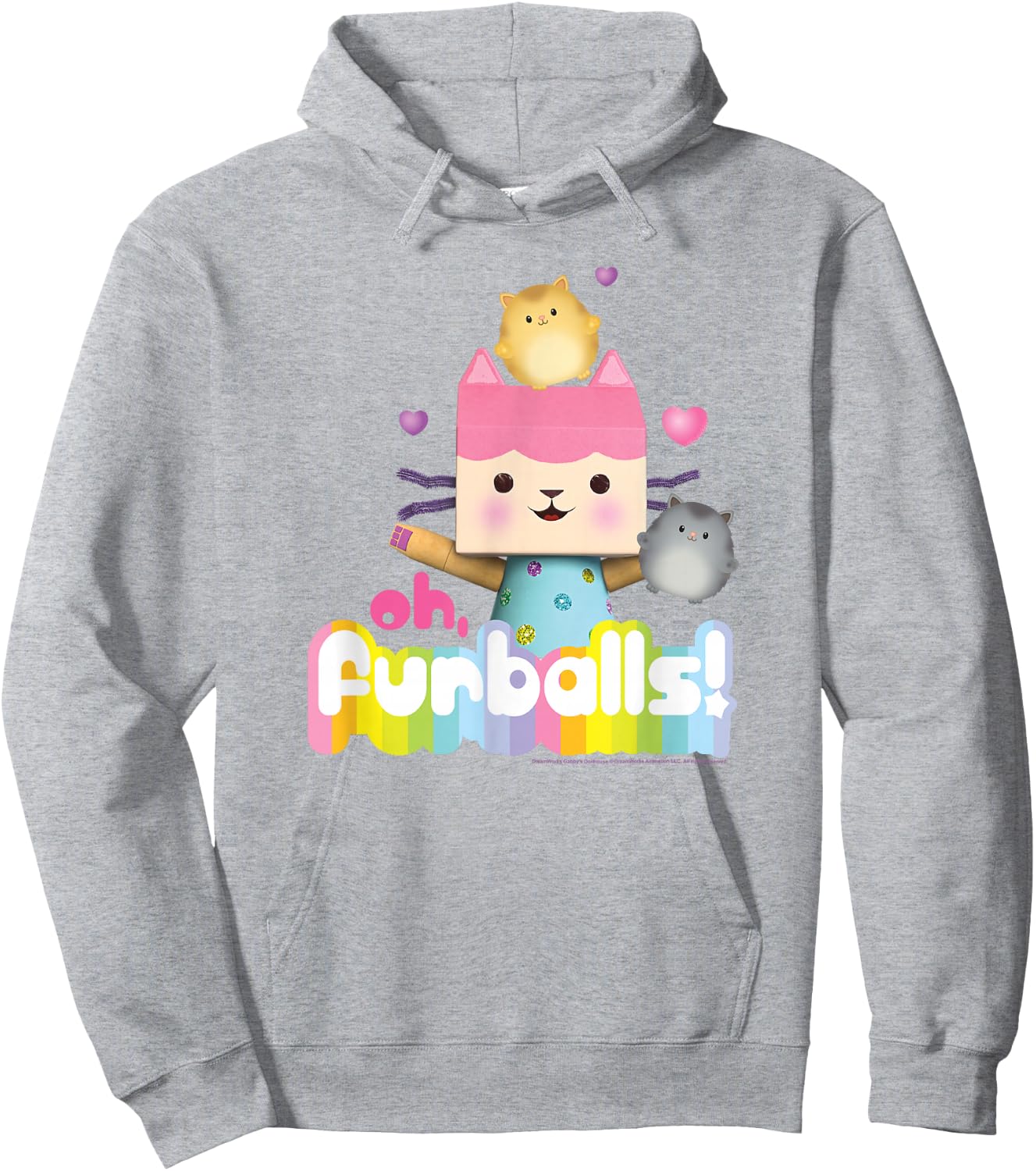 Gabby's Dollhouse Baby Box Oh Furballs! Colour Poster Hoodie - Hoodie | Ash