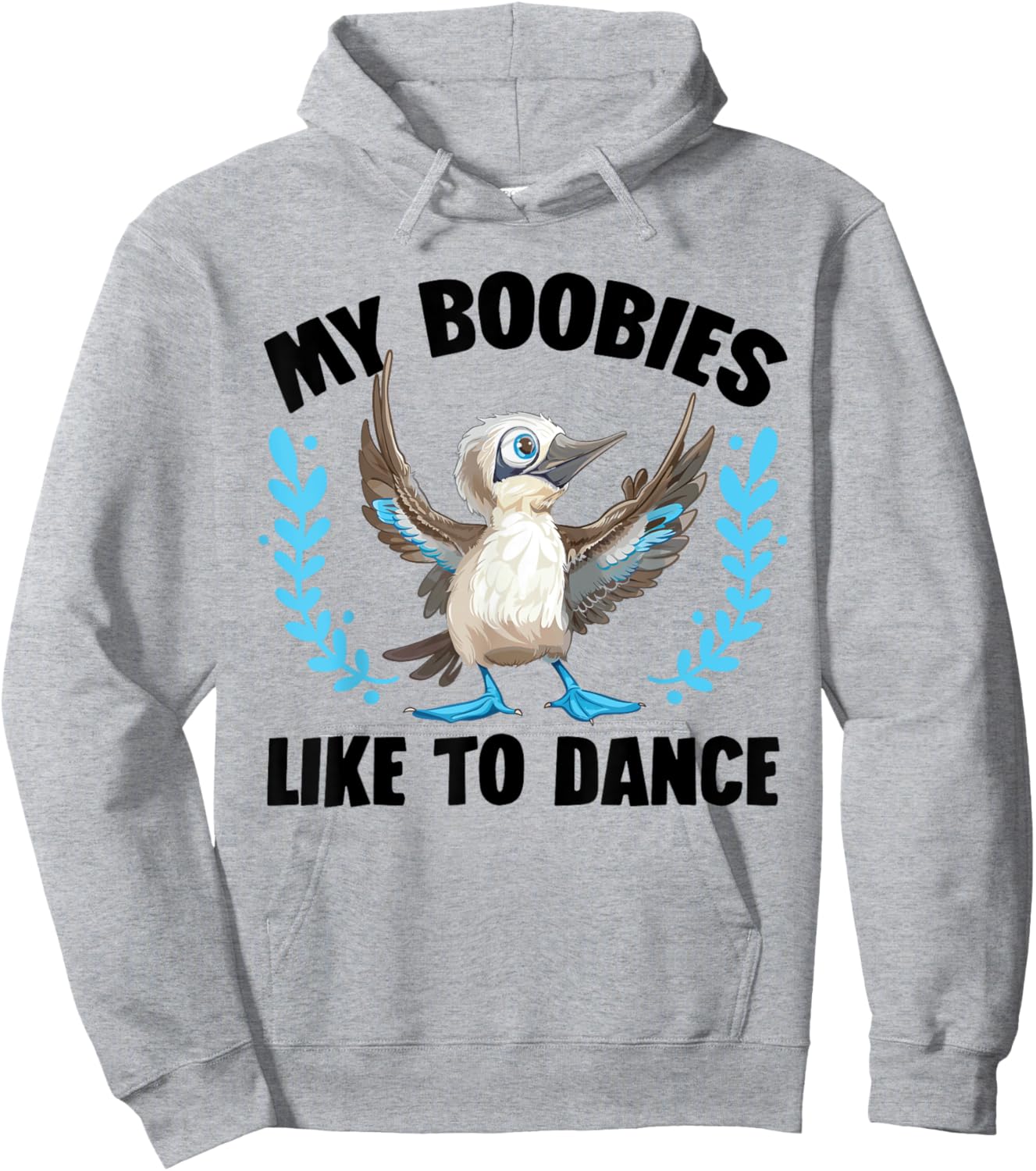 Boobie Bird Plush Seabird Stuffed Animal Blue Footed Booby Hoodie - Hoodie | Ash