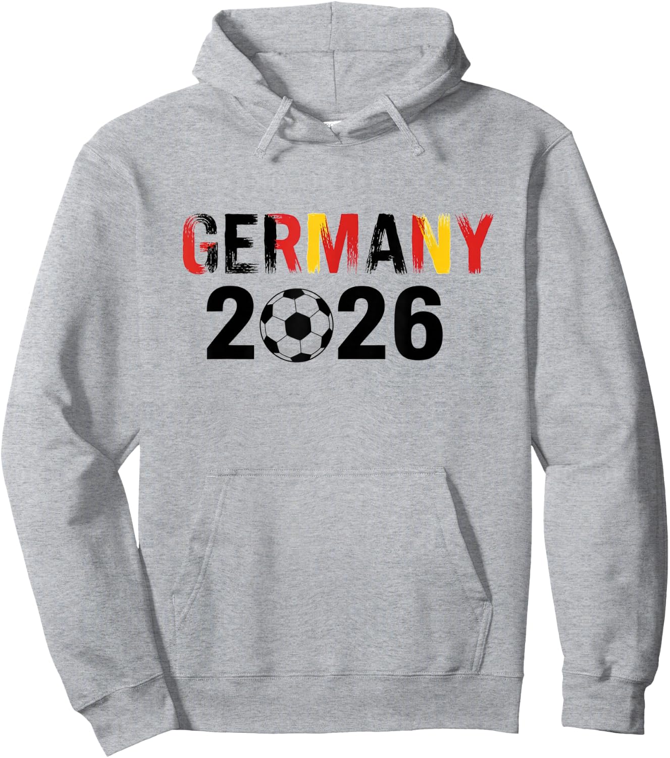 Deutschland 2026 Fußball Fan Trikot 2026 Deutschland Hoodie - Hoodie | Ash