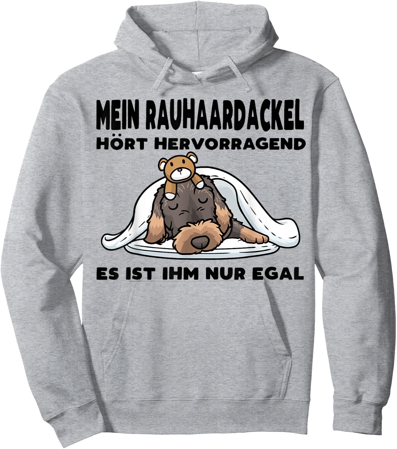 Luvevedachshundluv Rauhaardackel Hund Grau Cartoon Kleinkind -Kinder, -Erwachsene Mdchen Hoodie - Hoodie | Ash