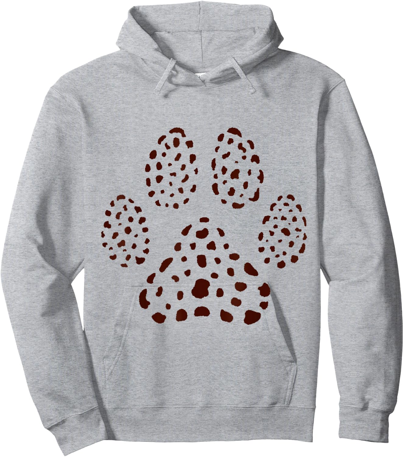 Dog Paw Brown Spots Dalmatian Hoodie - Hoodie | Ash