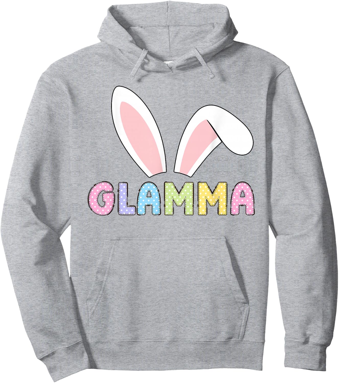 Cute Glamma Happy Easter Bunny Matching Family Outfit Hoodie - Hoodie | Ash