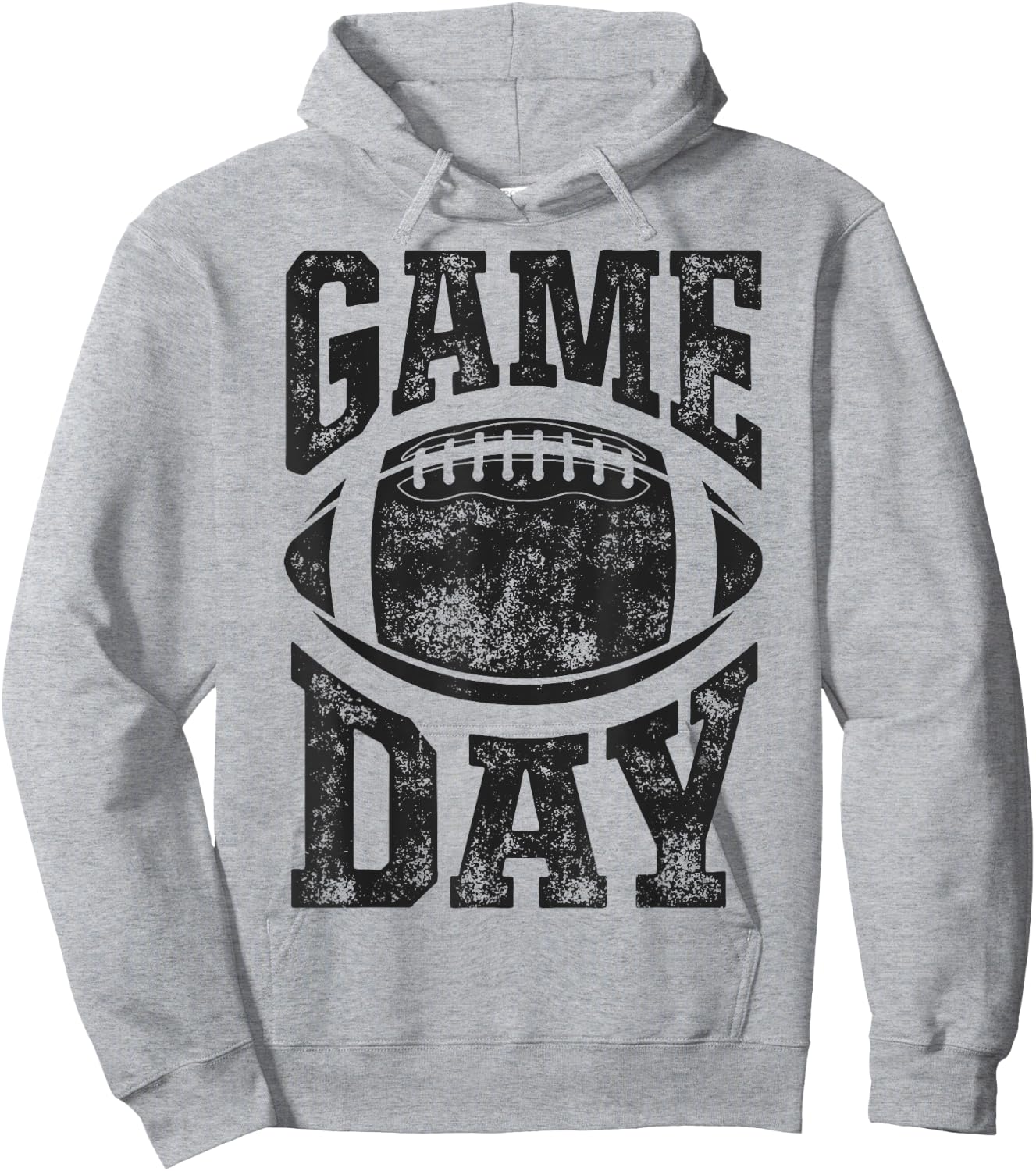 Game Day Football Season Funny Men Team Sports Vintage Hoodie - Hoodie | Ash