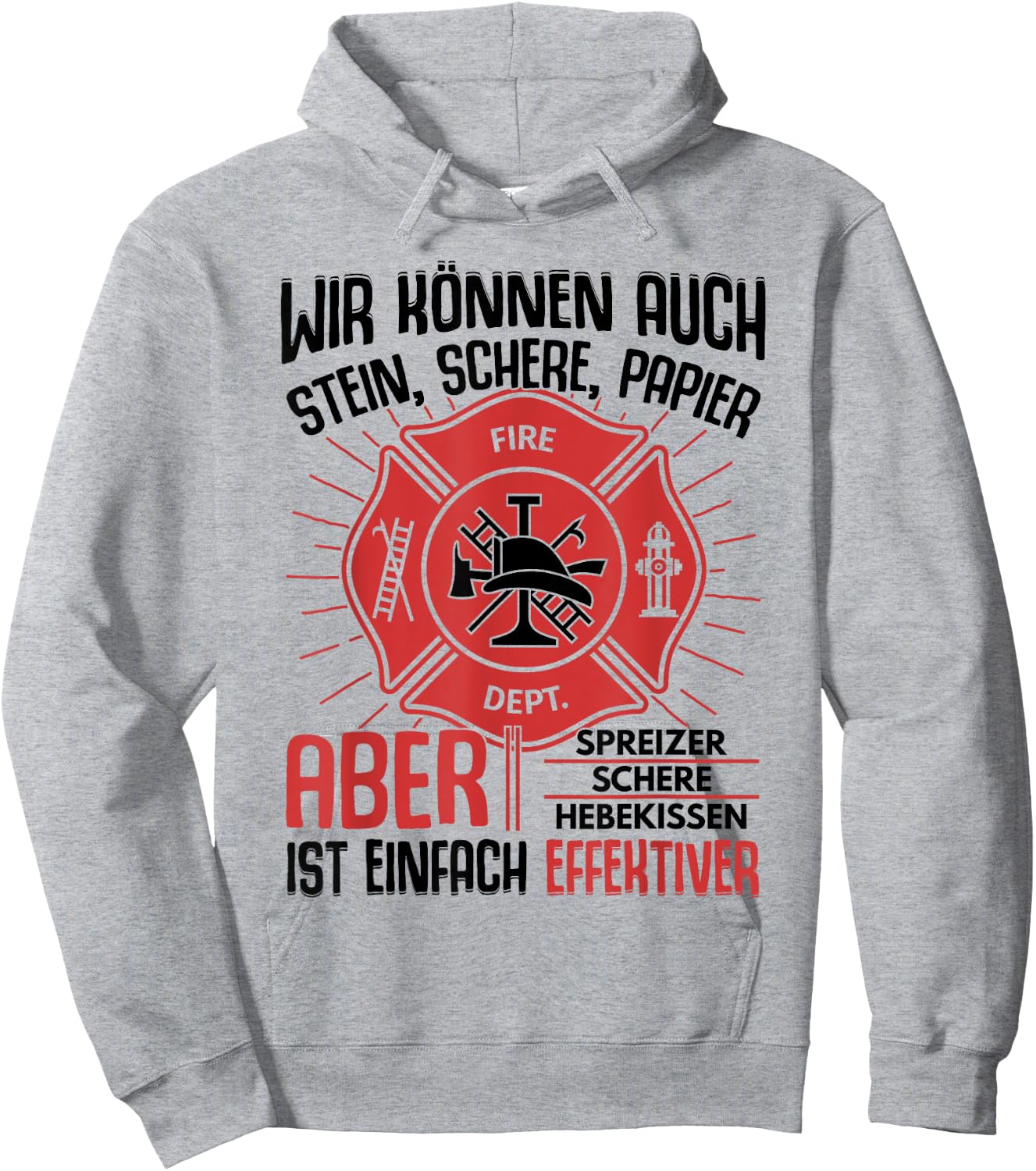 Feuerwehr Spruch Geschenke Zubehör Lustig Einsatz Geburtstag Hoodie - Hoodie | Ash