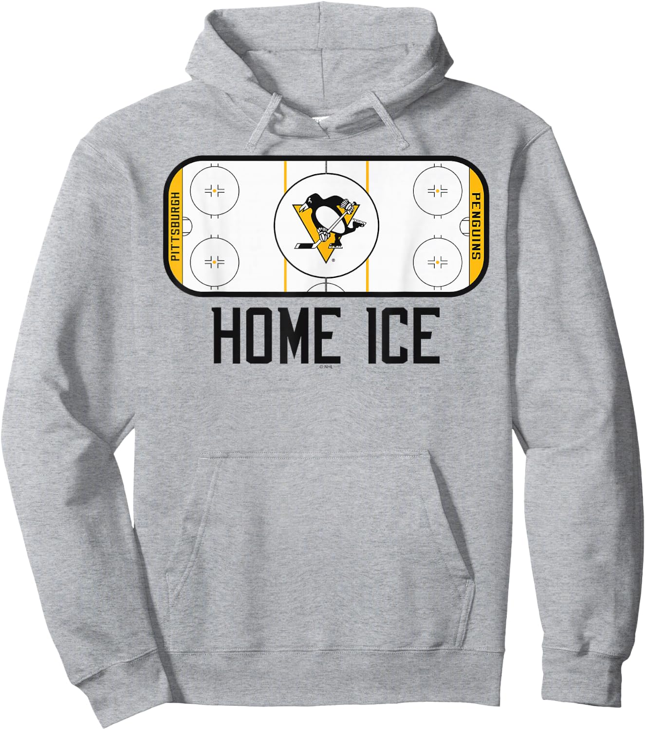 Pittsburgh Penguins Home Ice Gray Officially Licensed Hoodie - Hoodie | Ash