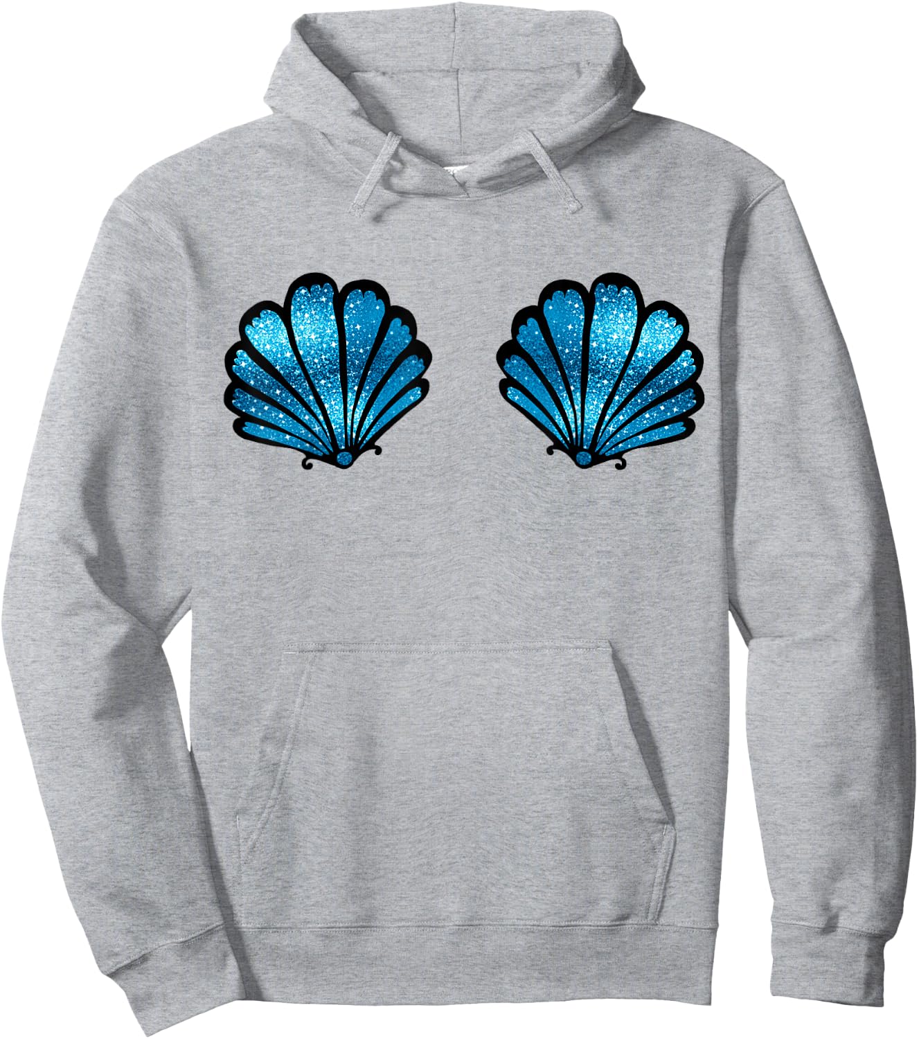 Mermaid, Seashell, Sea, Shell, Bikini, Carnival, Halloween Hoodie - Hoodie | Ash
