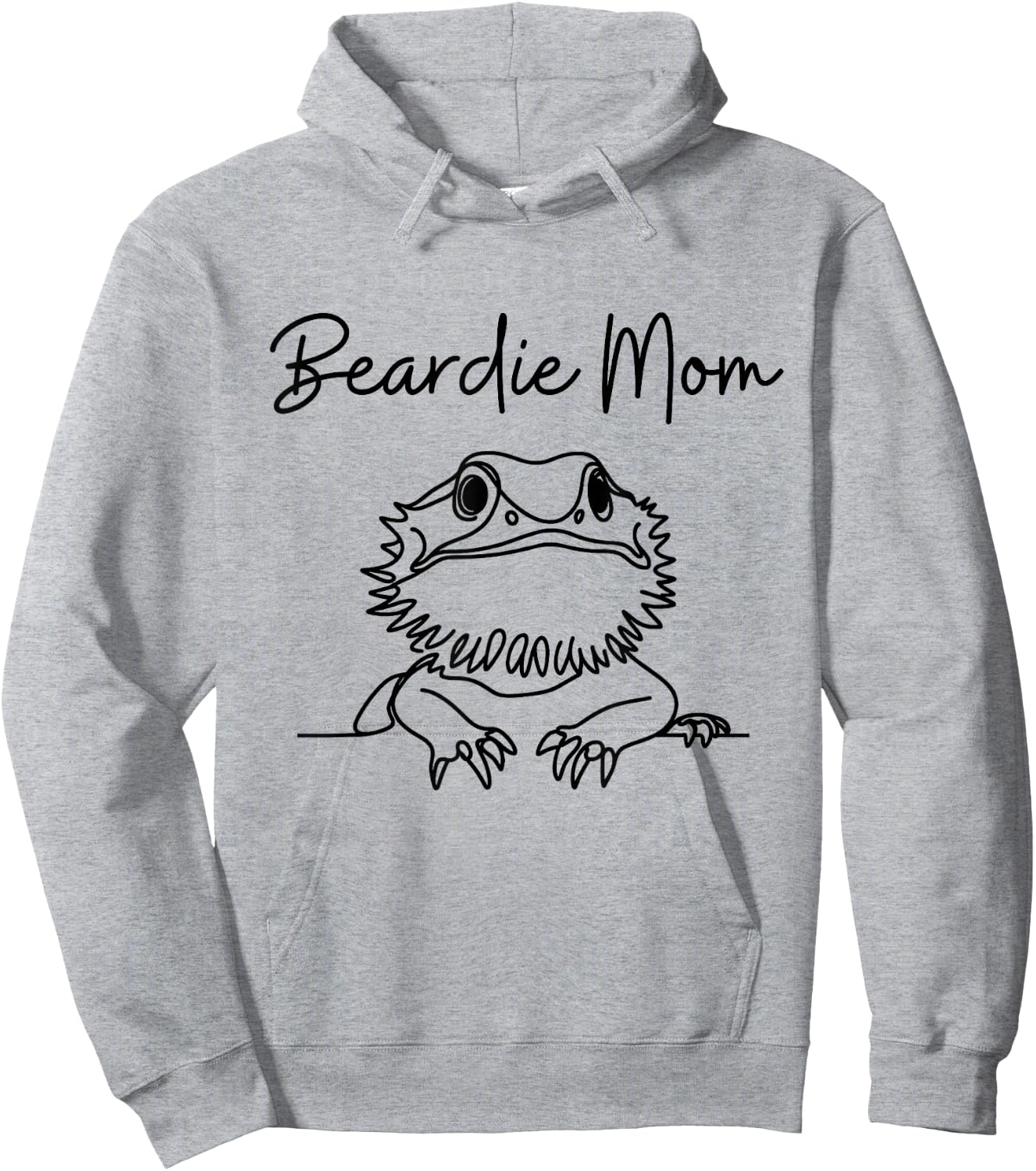 Cute Bearded Dragon Reptile Mom , Beardie Lizard Hoodie - Hoodie | Ash