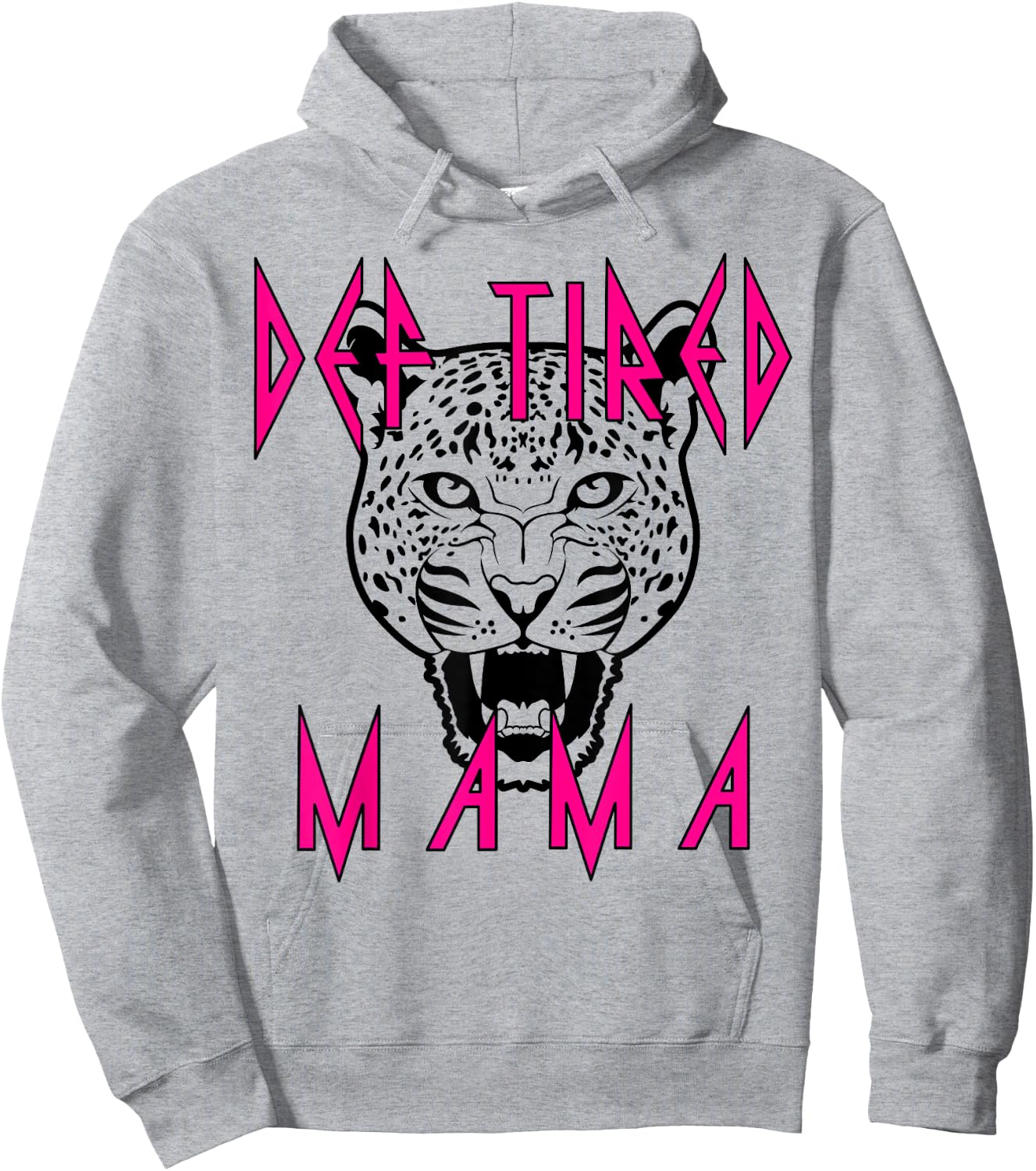 Mother's Day Mom Def tired Mama Tiger Tired Coffee Vintage Hoodie - Hoodie | Ash