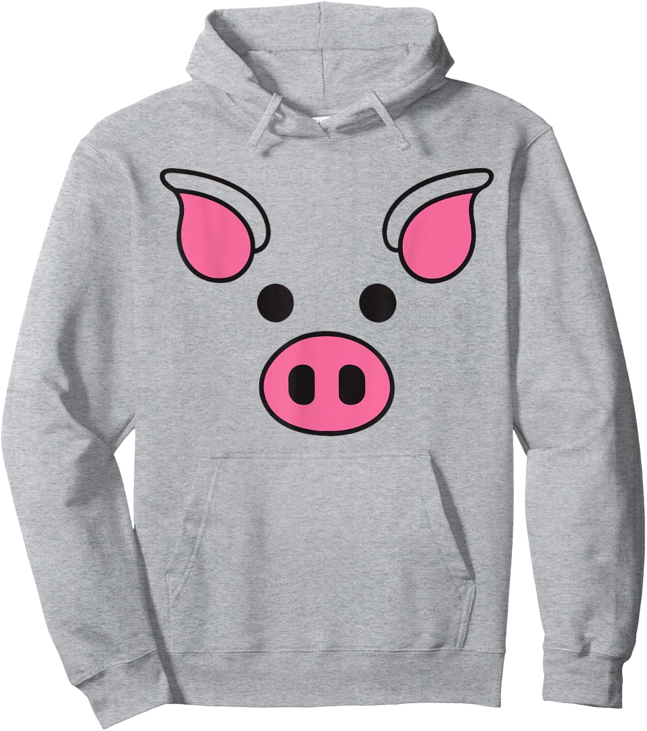 Pig Face Costume for Adult, Child, Men and Women Hoodie - Hoodie | Ash