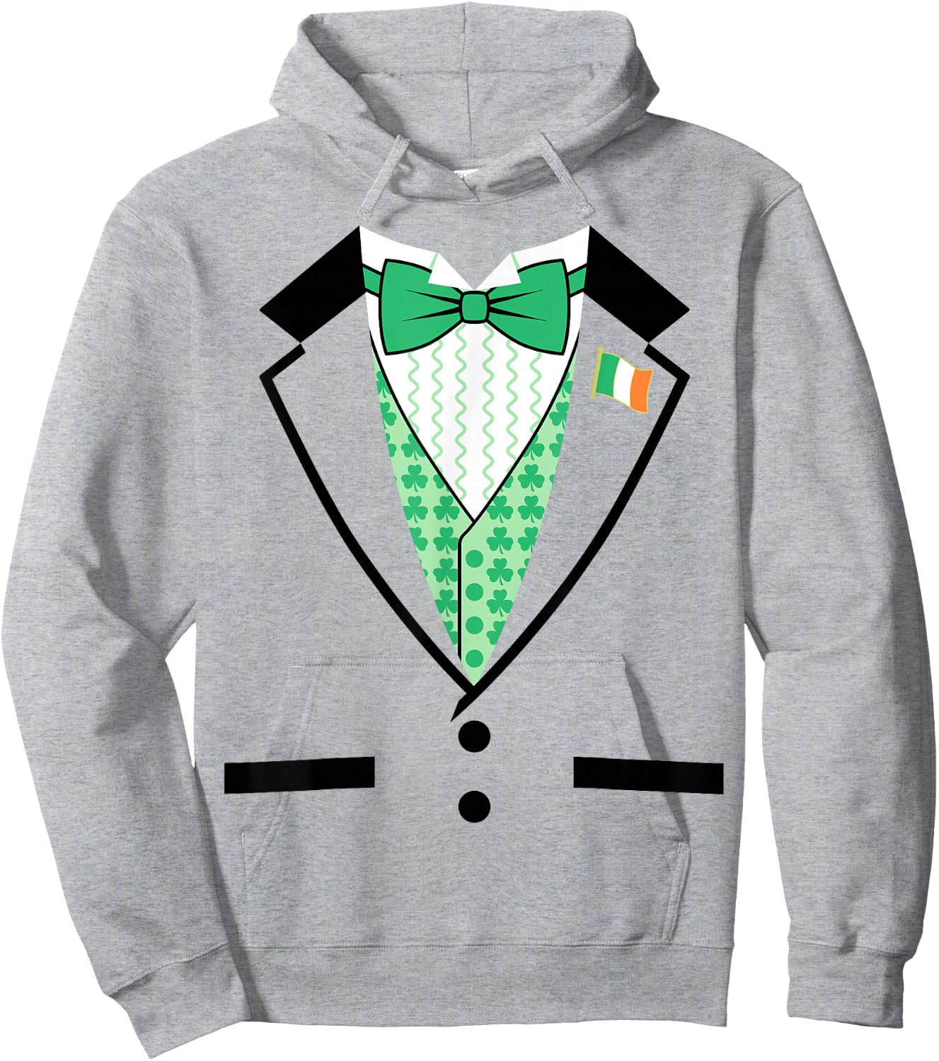 Irish Tuxedo Funny St. Patrick's Day Costume Hoodie - Hoodie | Ash