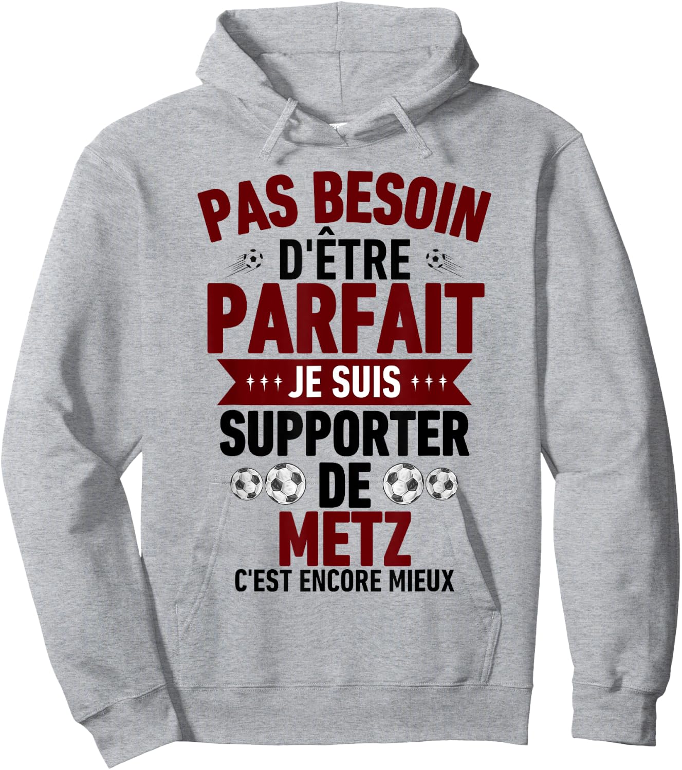 Supporter Metz Football Supporters Messins Humour , white, S Hoodie - Hoodie | Ash