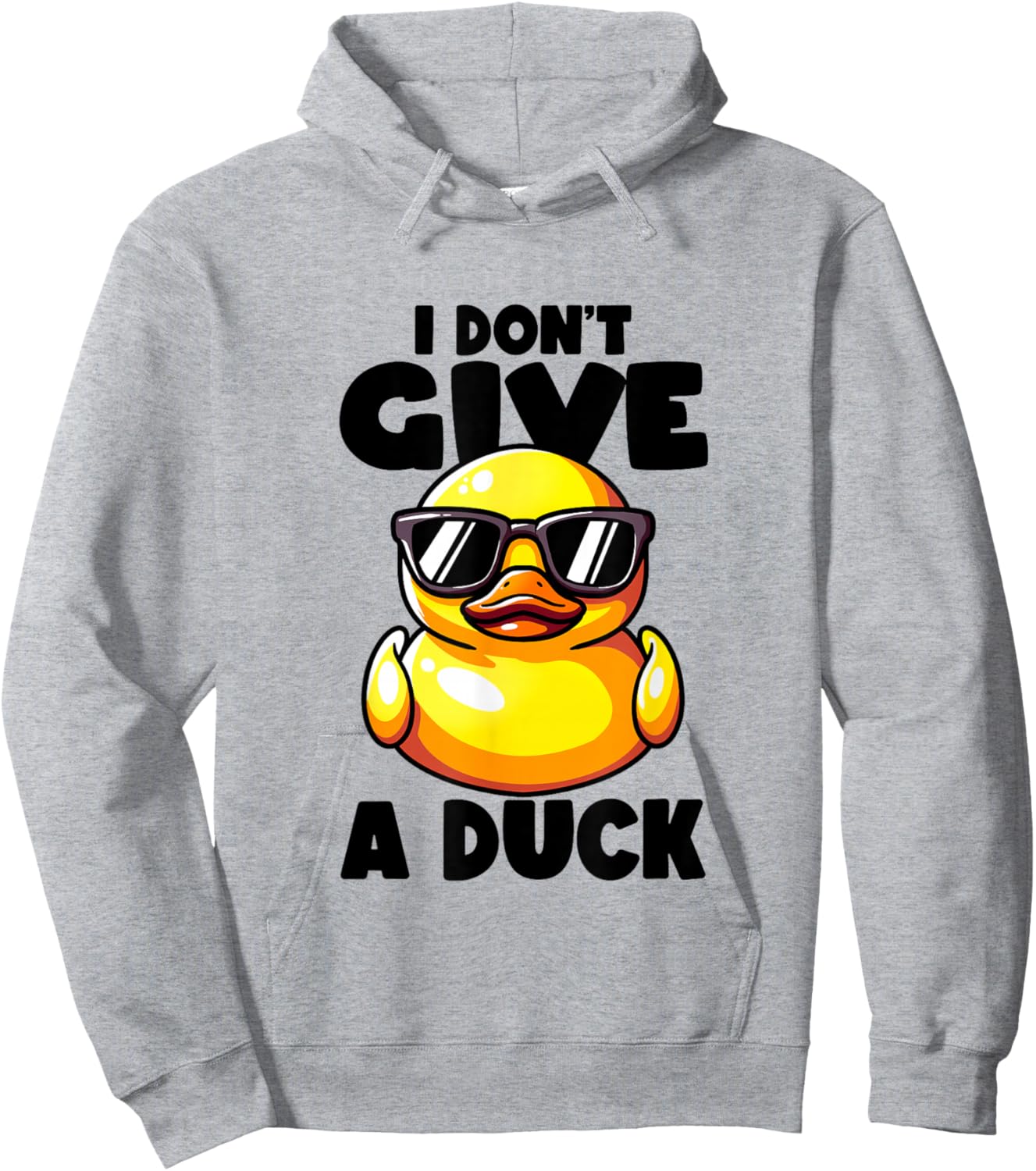 I Don't Give A Duck Lover Funny Duck Owner Rude I Love Duck Hoodie - Hoodie | Ash