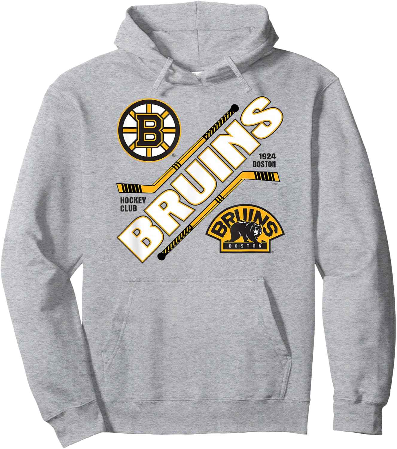 Boston Bruins Force Gray Officially Licensed Hoodie - Hoodie | Ash