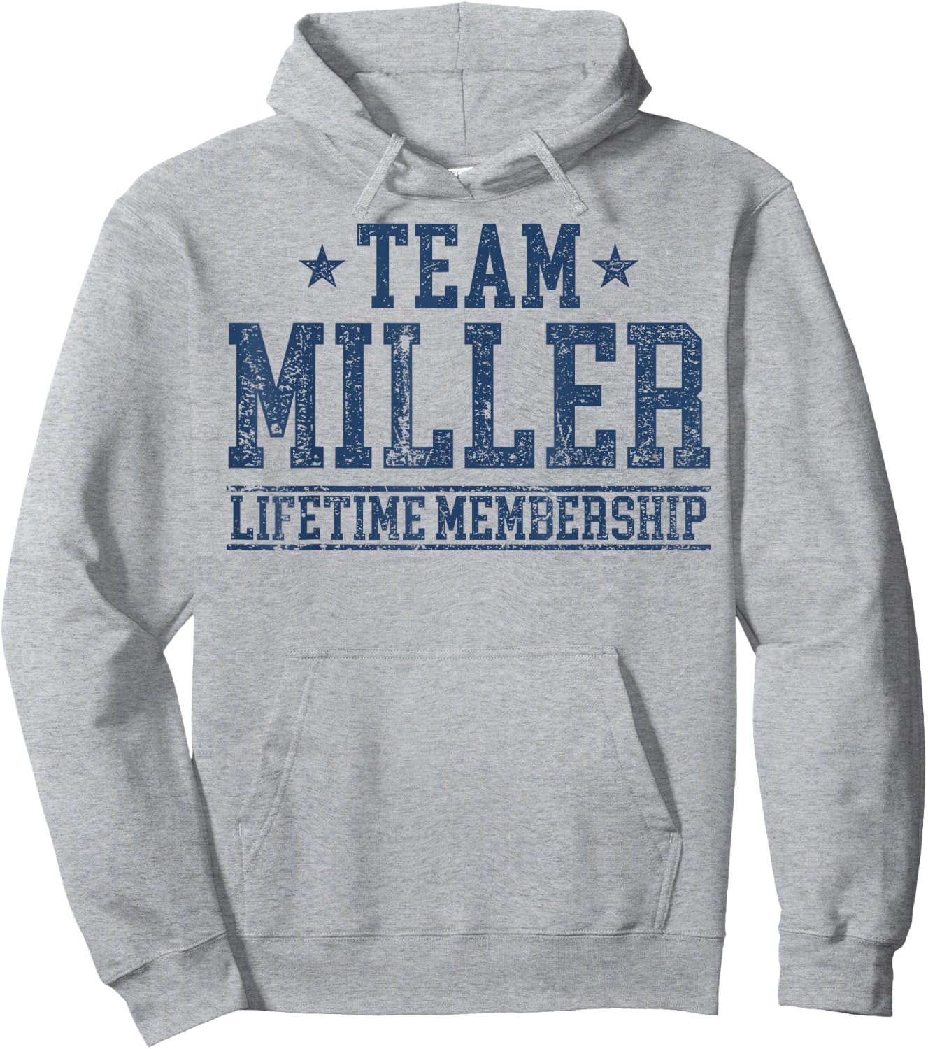 Team Miller Lifetime Member Personalized Surname Last Name Hoodie - Hoodie | Ash