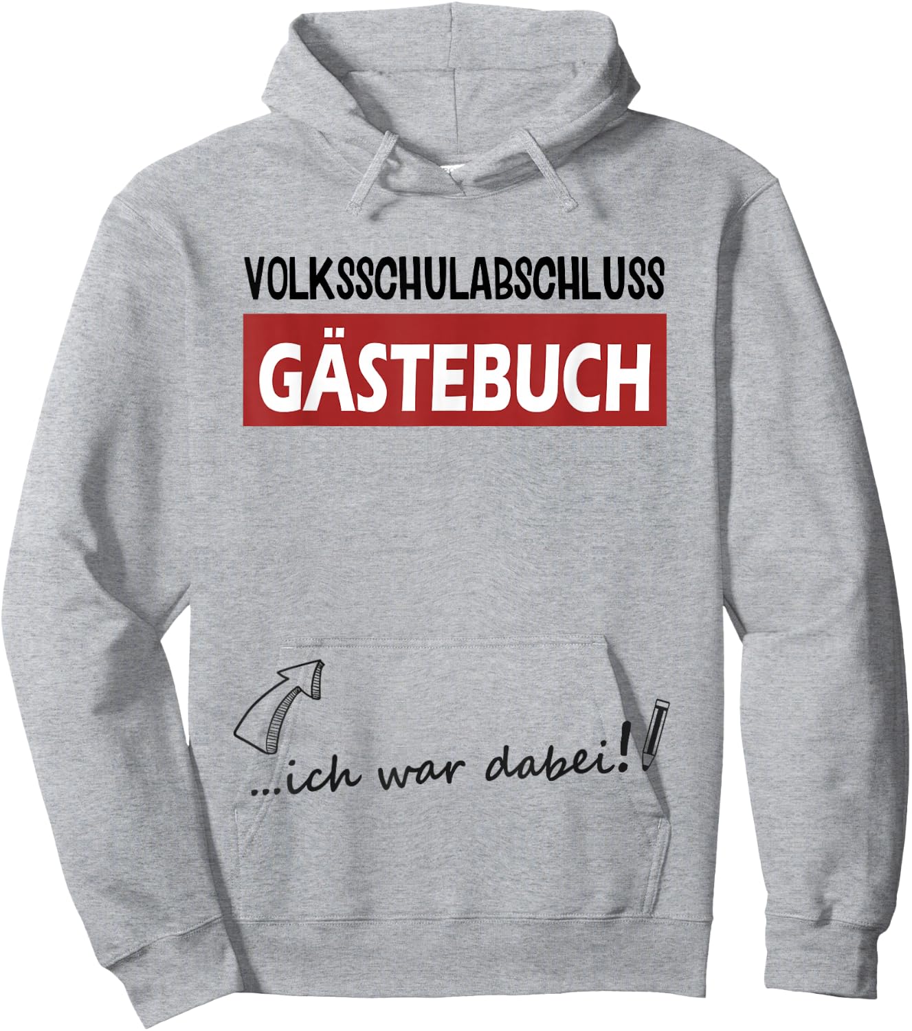 Volksschule Geschafft Volksschulabschluss Gästebuch 4 Klasse Hoodie - Hoodie | Ash