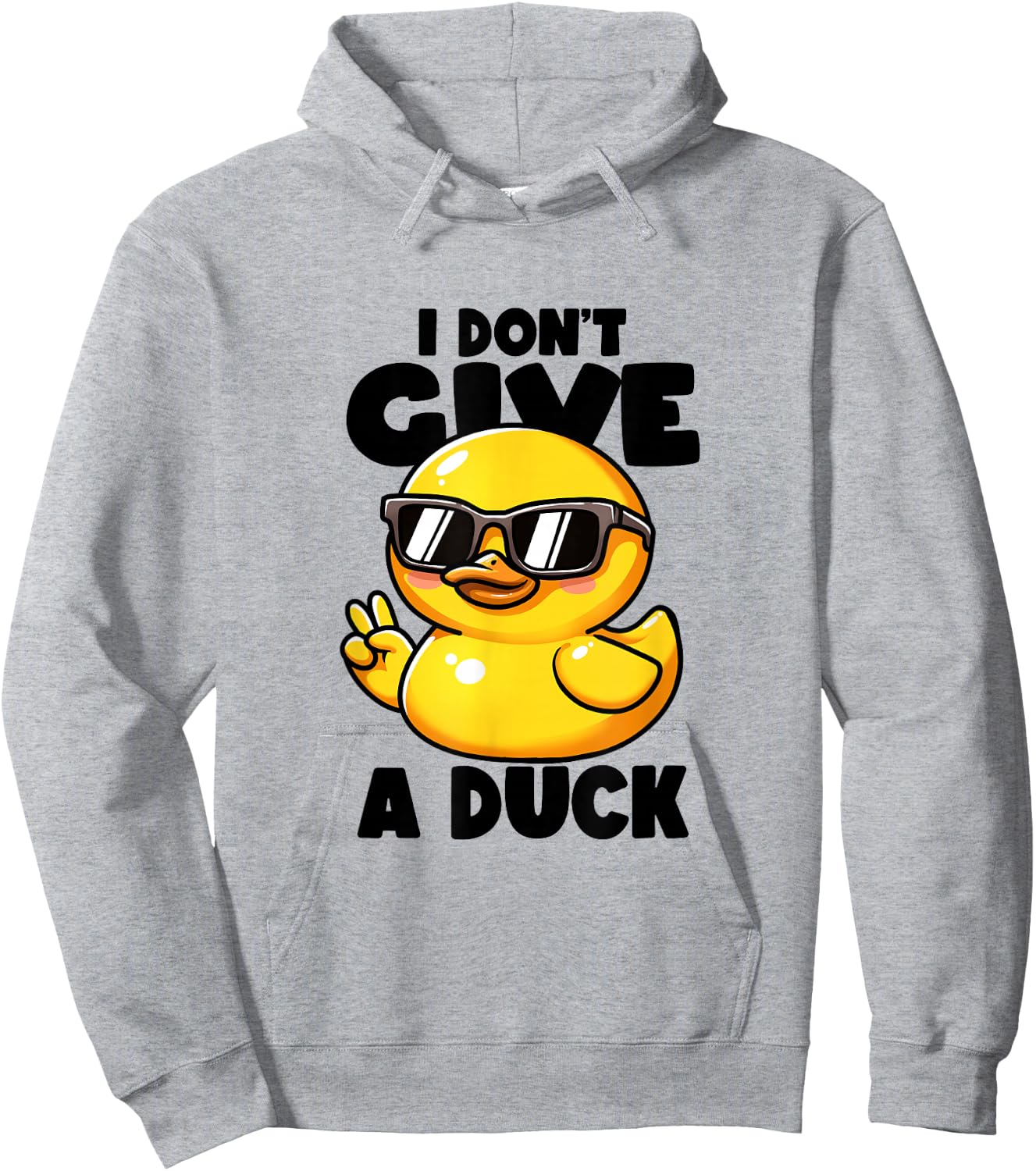 I Don't Give A Duck Lover Funny Duck Owner Rude I Love Duck Hoodie - Hoodie | Ash