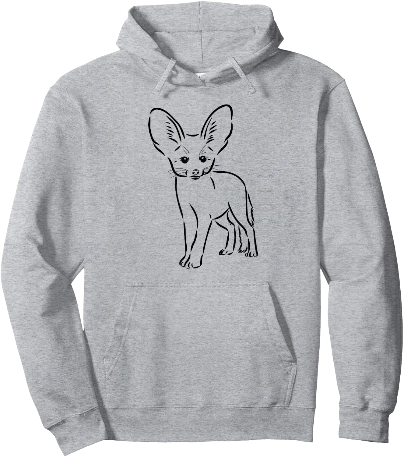 Kids Cute Animal Logo Art Lover Fennec Fox Hoodie - Hoodie | Ash