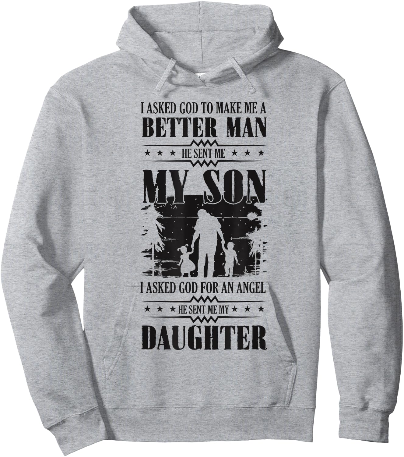 Dad Of Boy And Girl Dad Of Both Hoodie - Hoodie | Ash