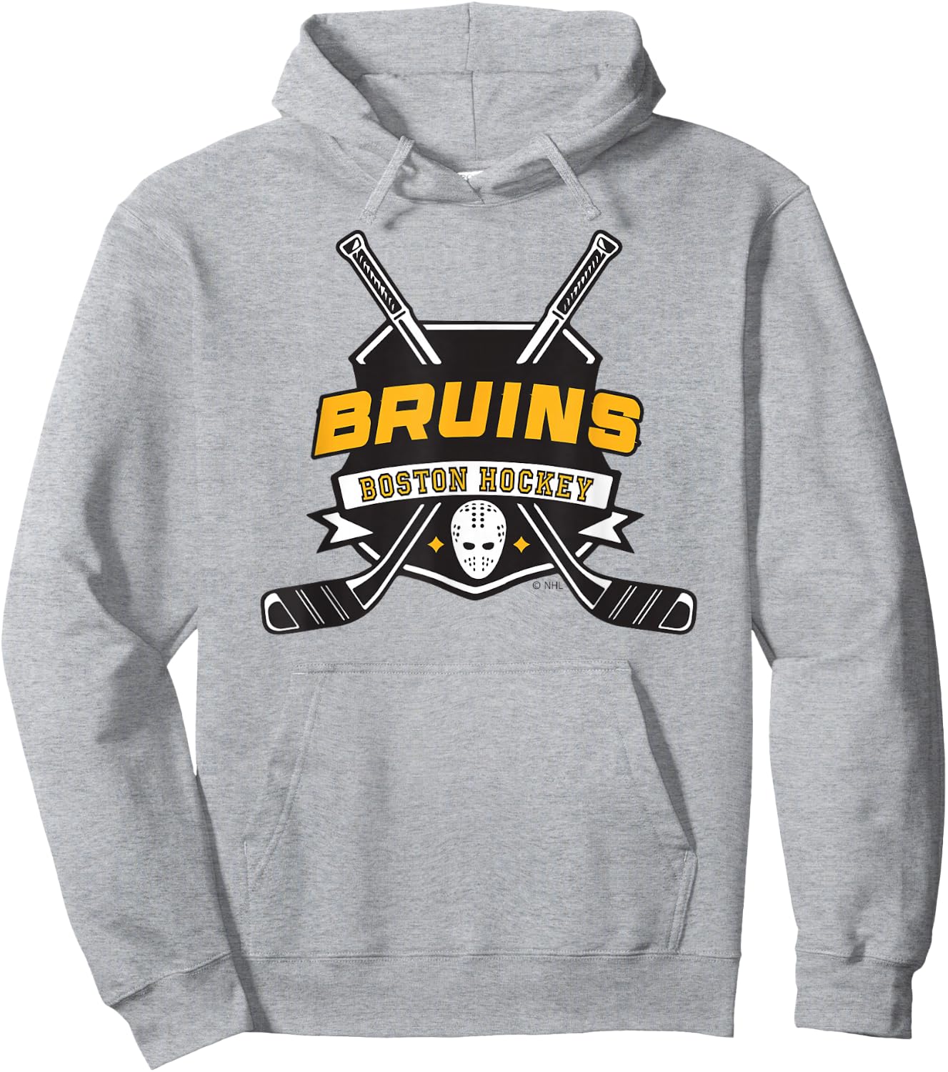 Boston Bruins Hockey Sticks Gray Officially Licensed Hoodie - Hoodie | Ash