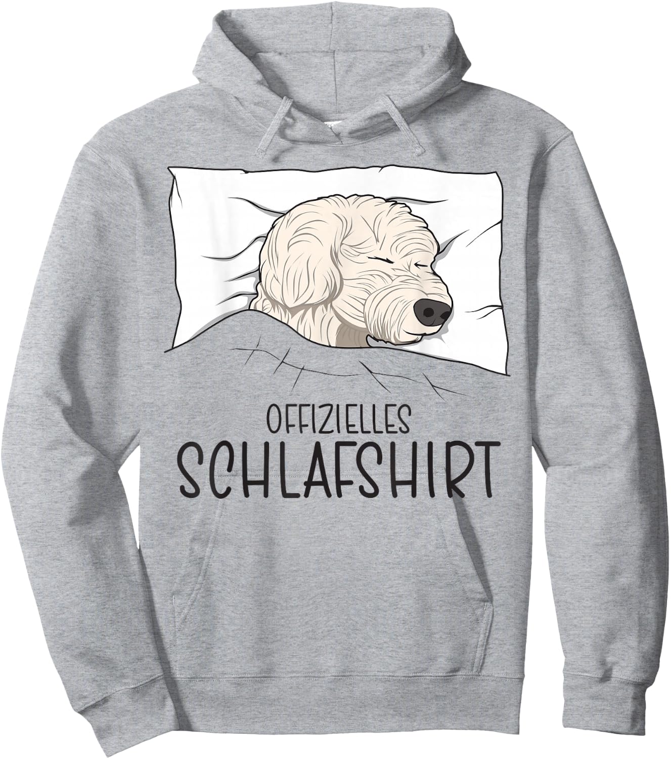 Offizielles Schlafshirt Hund, Schlafanzug Nachthemd Malteser Hoodie - Hoodie | Ash