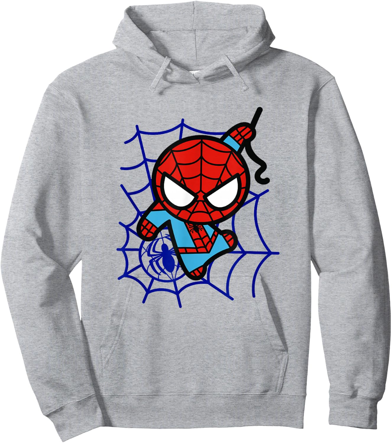 Marvel Kawaii Chibi Spider-Man Web Background Logo Hoodie - Hoodie | Ash