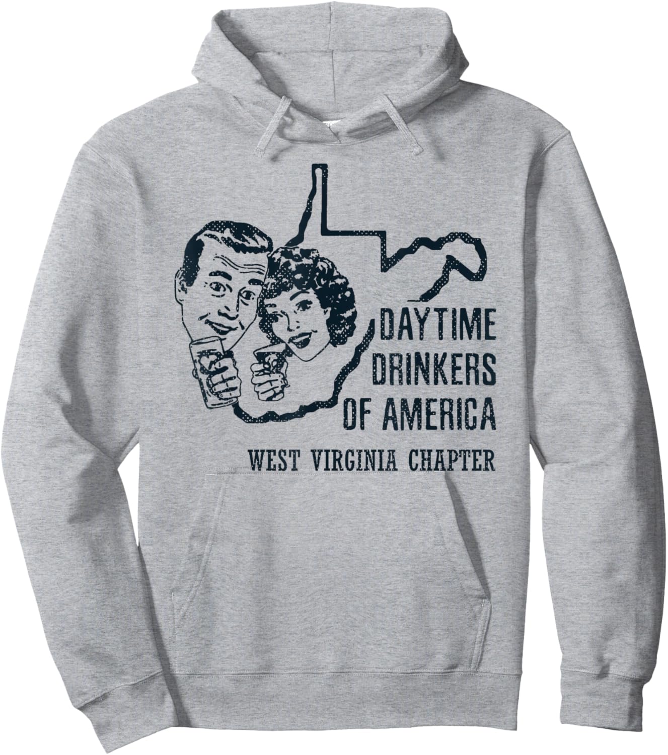 West Virginia Daytime Drinkers Shirt Beer Wine Alcohol Gift Hoodie - Hoodie | Ash