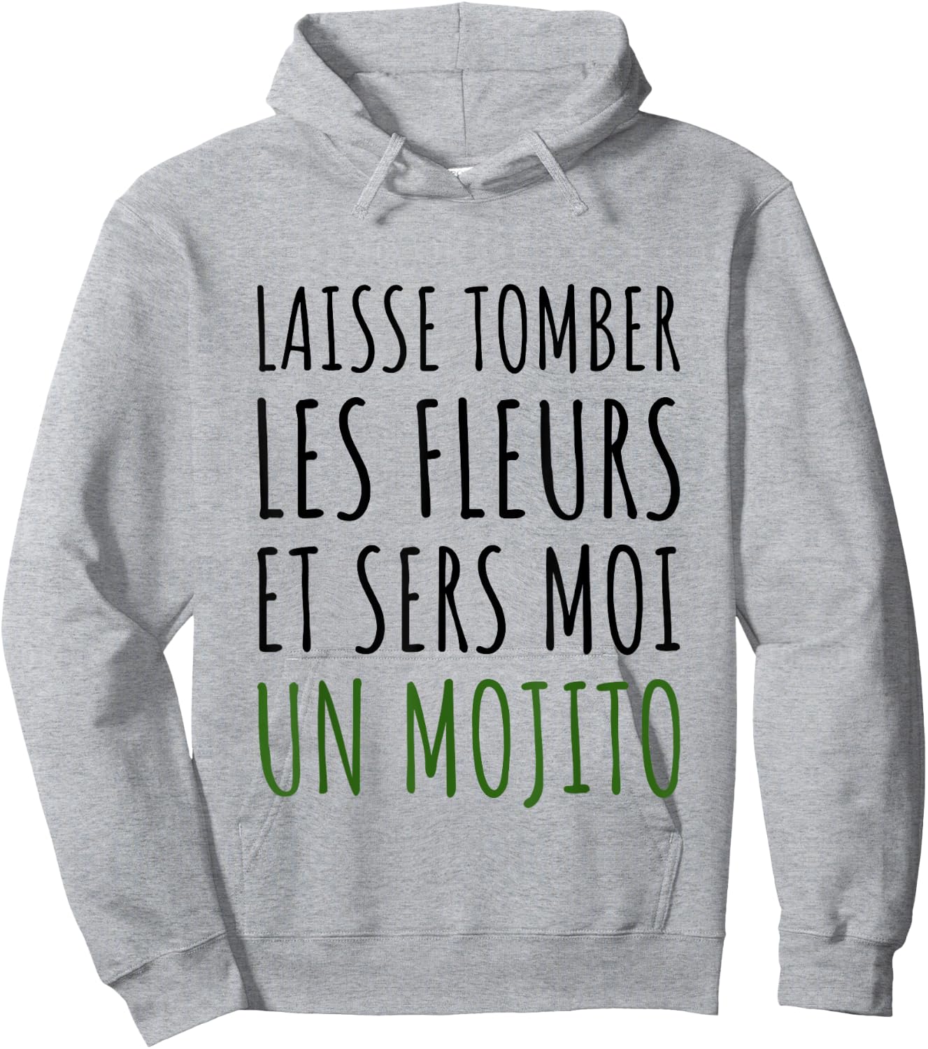 Drop the flowers and serve me a mojito aperitif gift , white, S Hoodie - Hoodie | Ash