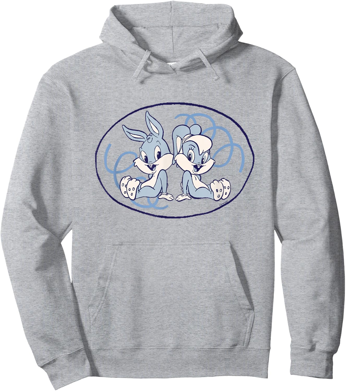 Looney Tunes Babies Bugs & Lola Bunny Cute Logo Hoodie - Hoodie | Ash