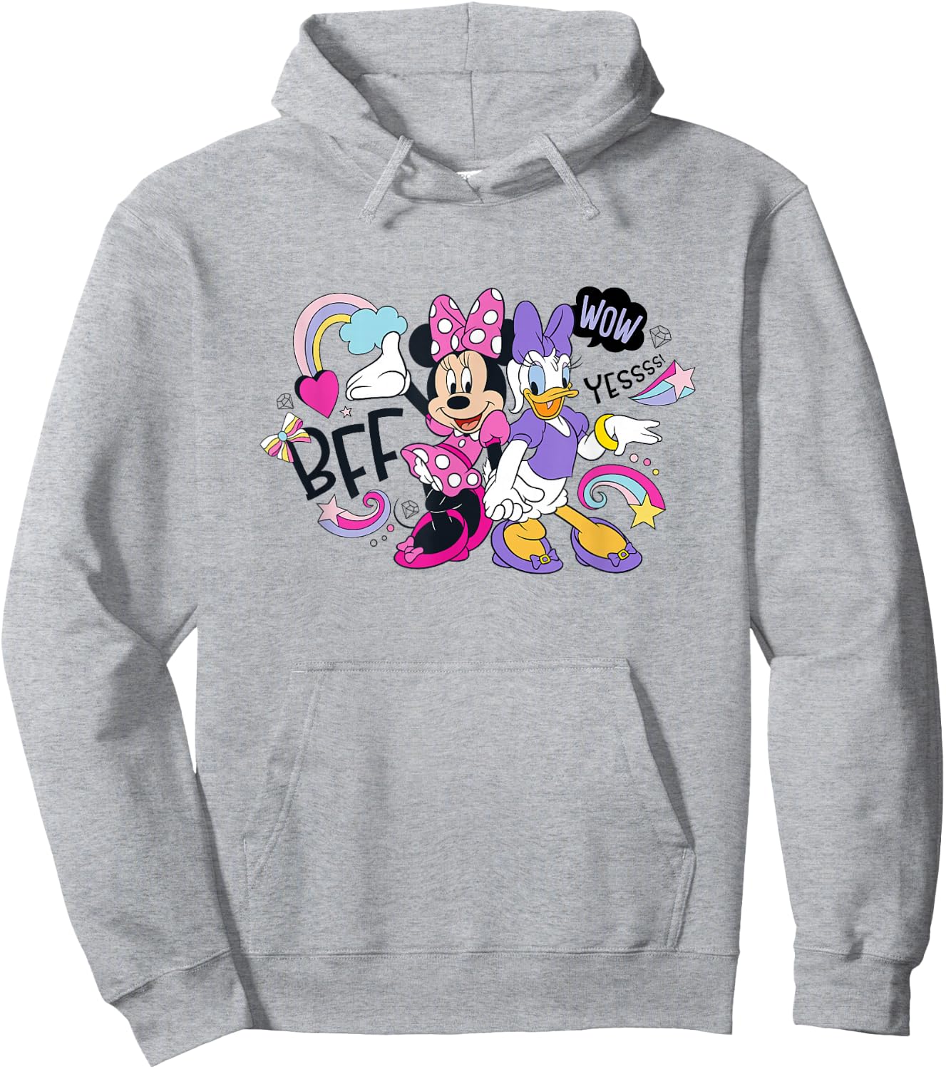 Disney Minnie Mouse & Daisy BFF Icon Jumble Hoodie - Hoodie | Ash