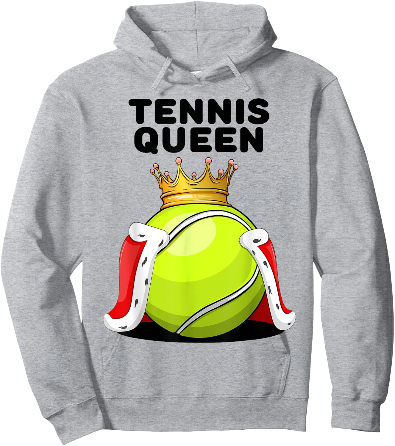 Tennis Queen Women's Tennis Player Shirt for Girls , White Hoodie - Hoodie | Ash