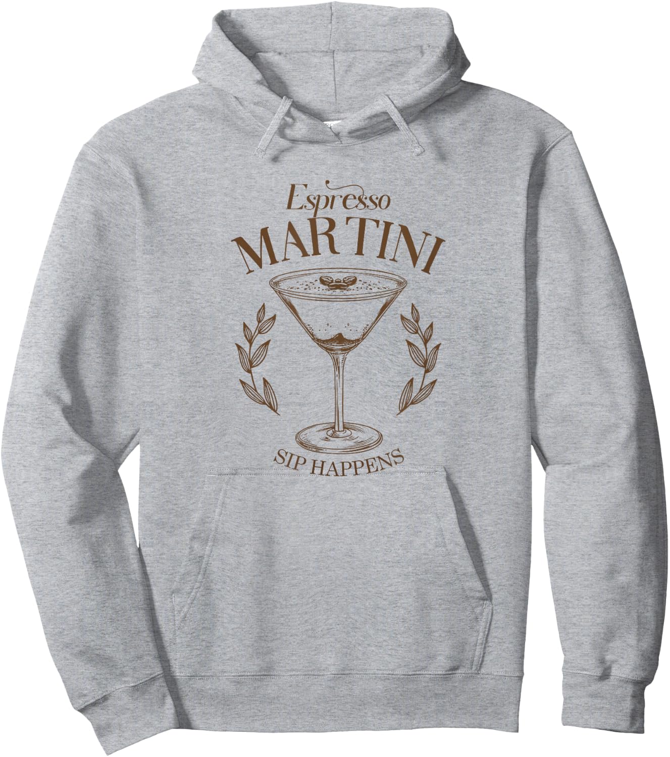 Espresso Martini Cocktail Sip Happens Happy Hour Brunch Date , White Hoodie - Hoodie | Ash