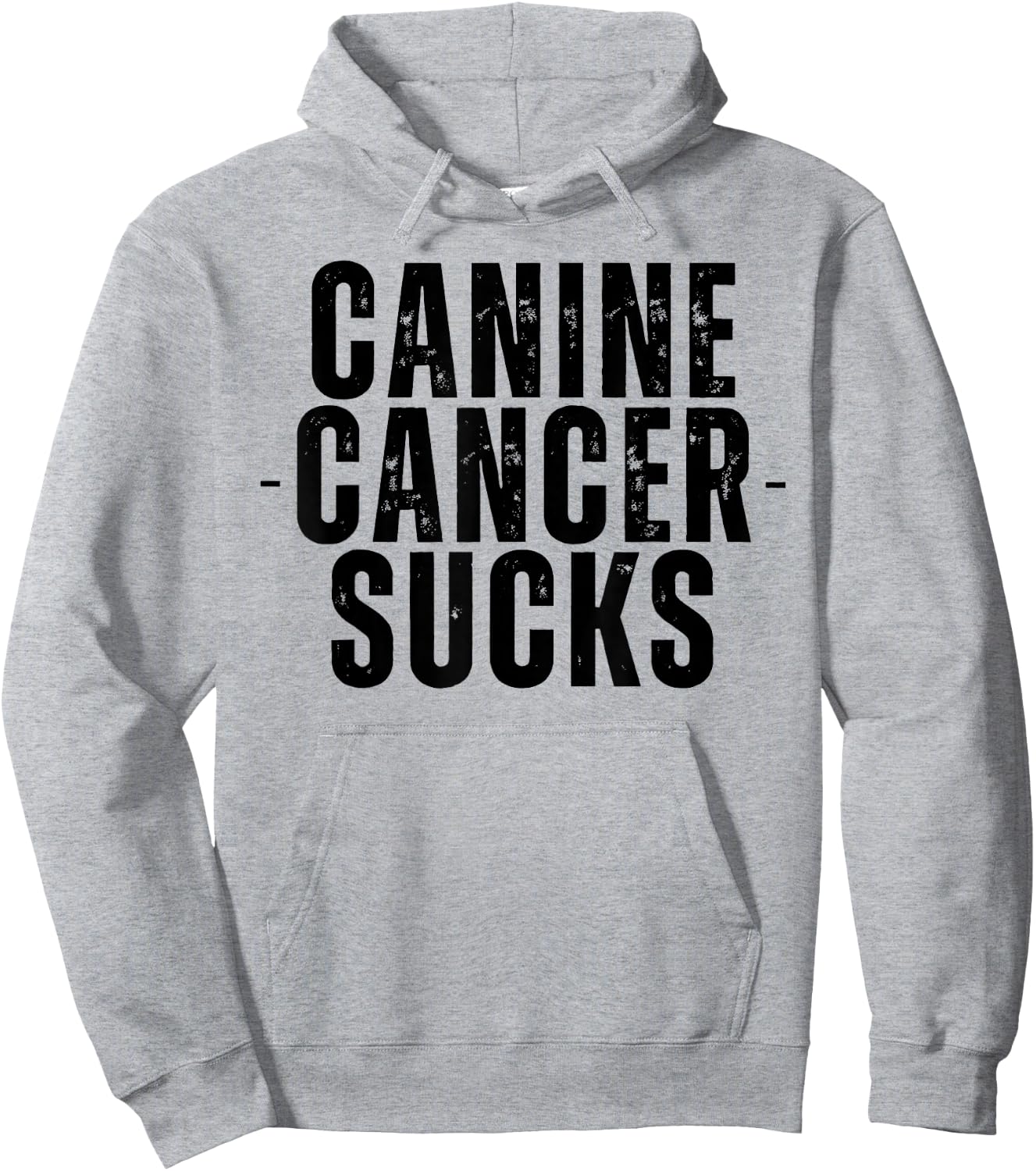Canine Cancer Sucks Dog Awareness Pet Warrior Design Hoodie - Hoodie | Ash