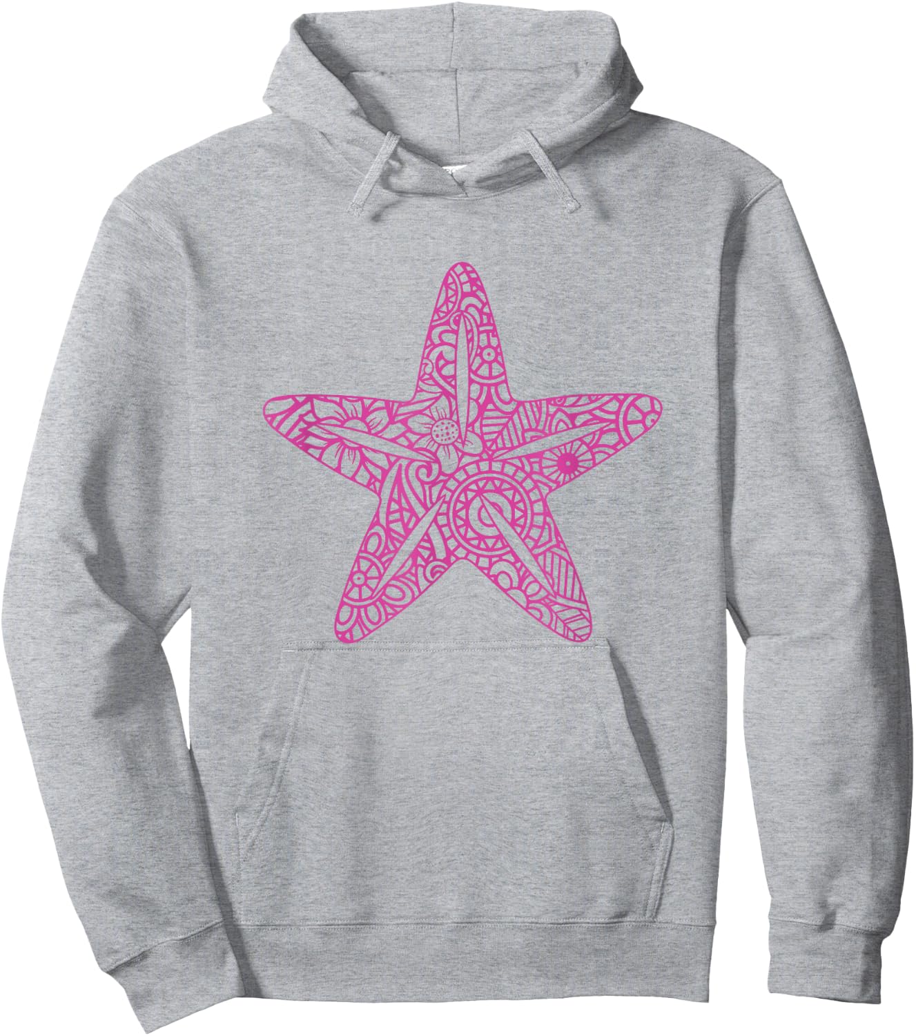 Mandala Starfish Flower Ocean Sea Summer Cute Floral Beach Hoodie - Hoodie | Ash